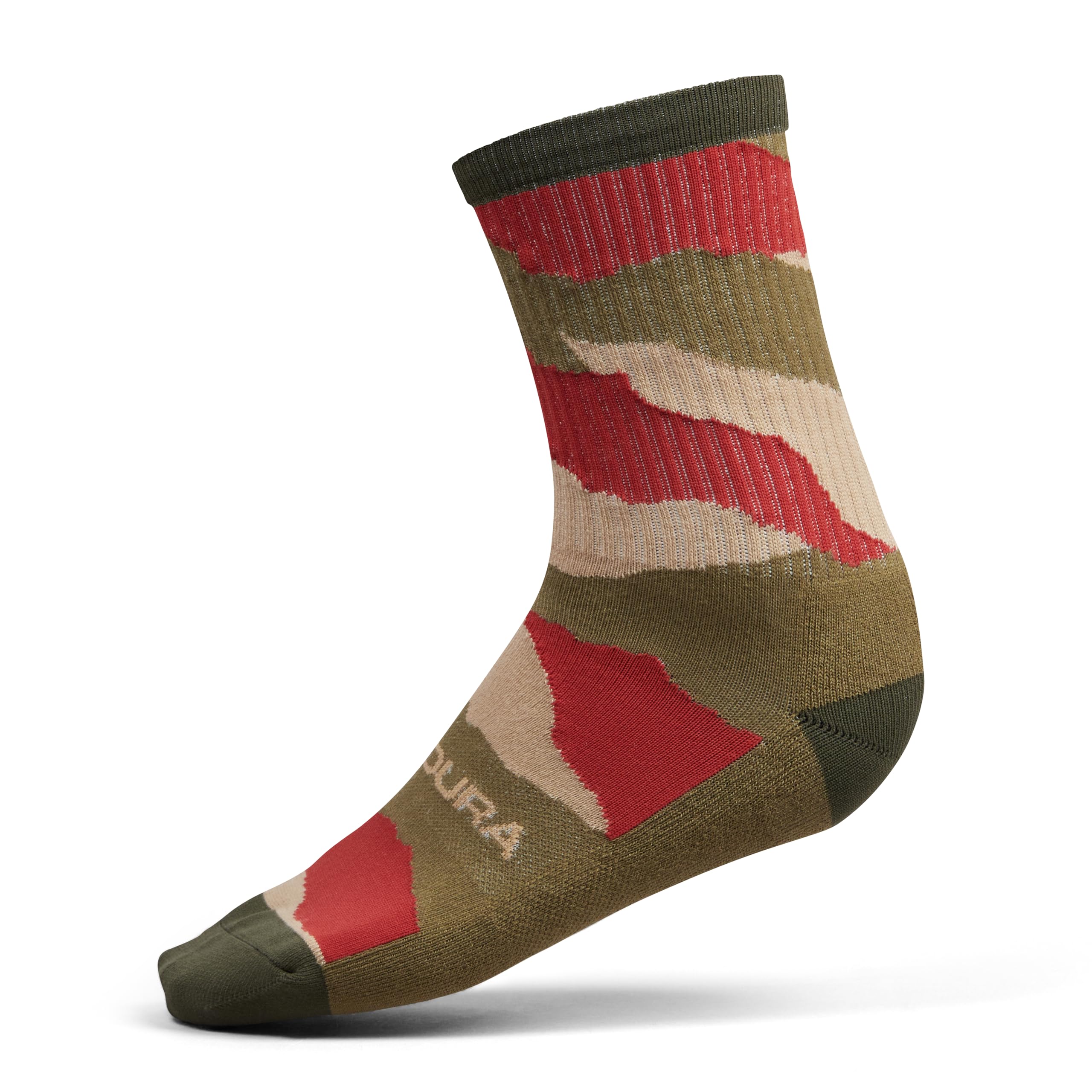 Endura Men's Peak Socks (Twin Pack) for Cycling | Lightweight | Moisture Wicking Socks, Green, S-M