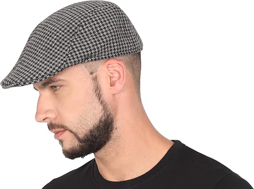 FabSeasons Unisex Checkered Polyester Golf Flat Cap
