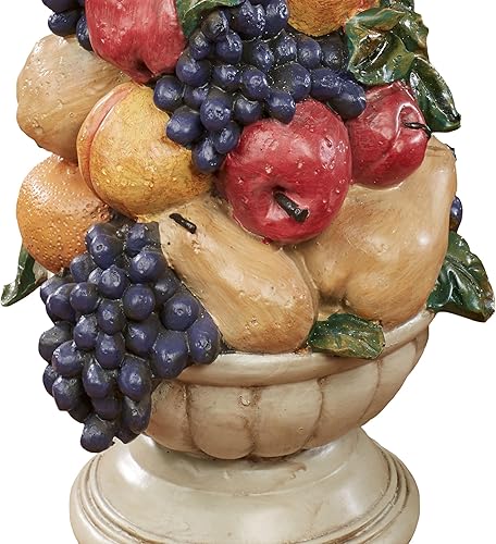 Miniatura 4 de Touch of Class Delicioso centro de mesa de urna de frutas y deliciosas, naranjas, manzanas, piña, resina, morado, rojo, amarillo, bronceado,