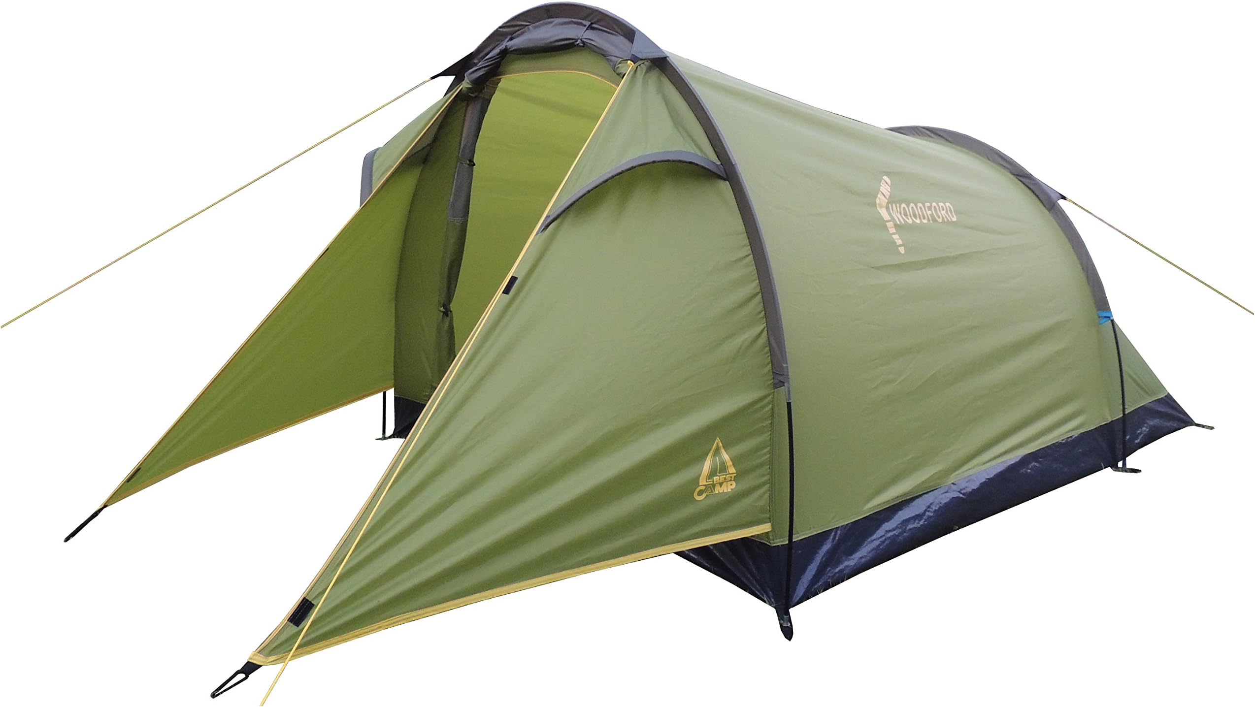 Best Camp Woodford Tunnel Tent - Green/Dark Green, 290 x 140 x 110/95 cm
