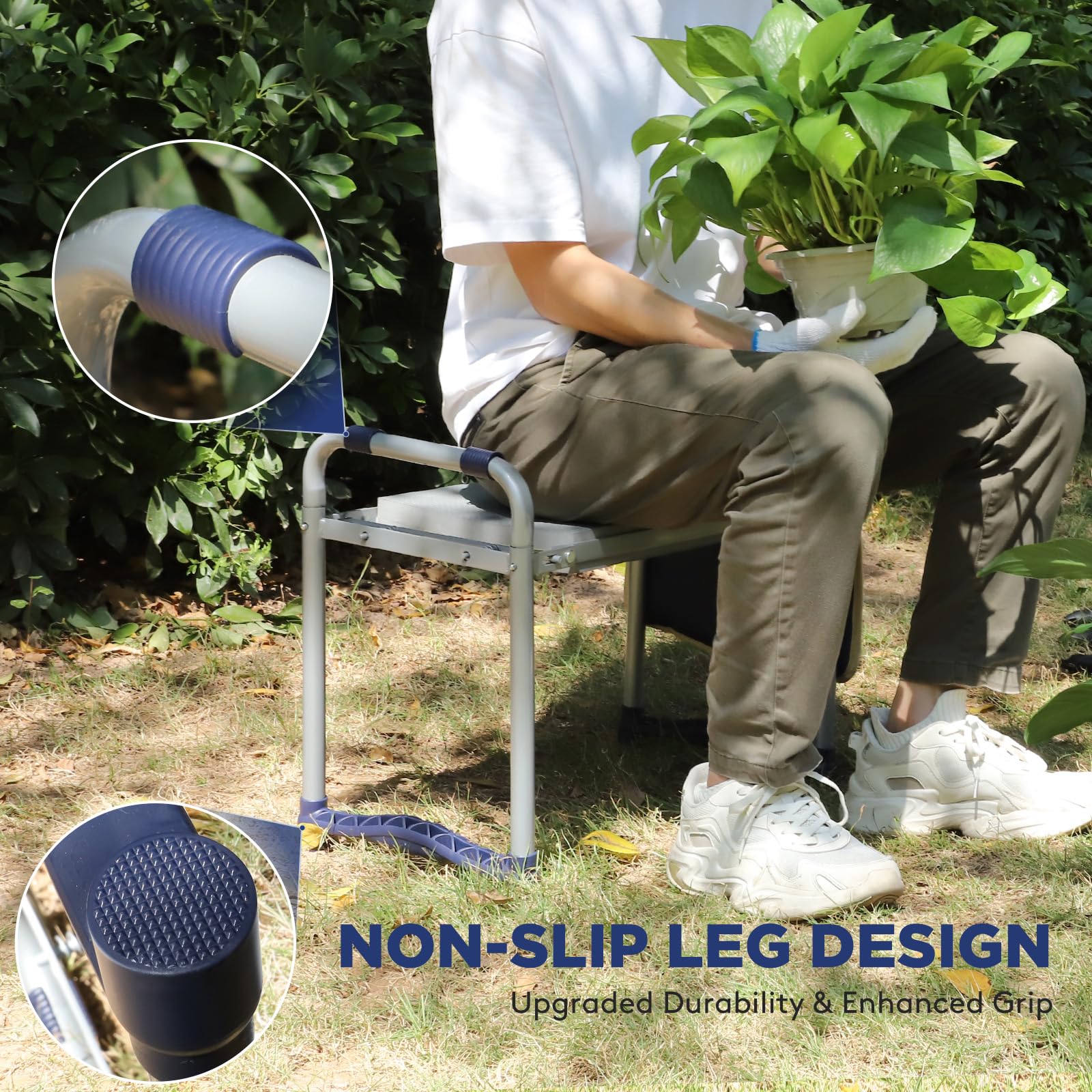 Garden Kneeler And Seat UPDATED Foldable Garden Kneeler Seat