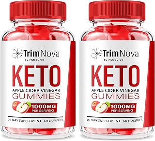 (2 Pack) Trim Nova Keto ACV Gummies – Original TrimNova Keto+ACV with Premium Apple Cider Vinegar Blend to Support Body Balance & Overall Well-Being | Great-Tasting, Easy-to-Chew Gummy (120 Gummies)