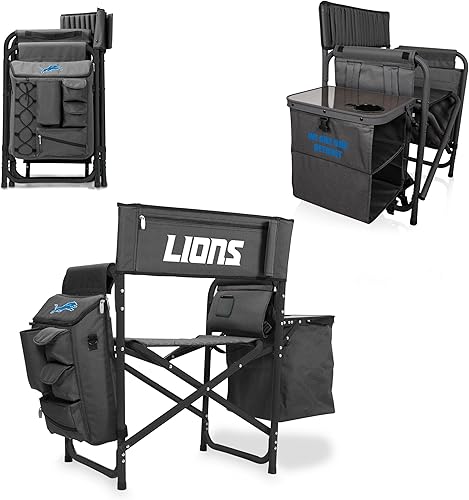 PICNIC TIME NFL NFL Fusion - Silla de campamento unisex para adultos, con mesa auxiliar y enfriador suave, silla de playa para adultos, silla de