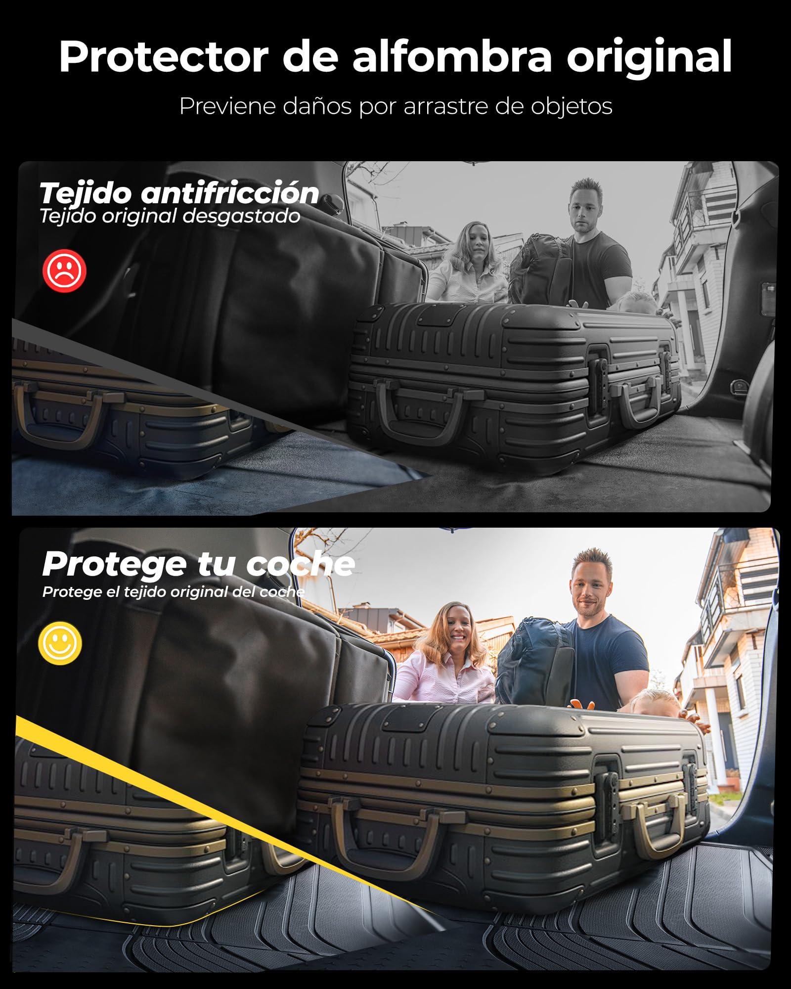 3W Alfombrilla Maletero para Xpeng G6 2023-2026,Thorex™ Alfombrillas Maletero de Coche para Todo Tipo de Clima para Xpeng G6 Juego Completo de Maletero, Accesorios, Negro