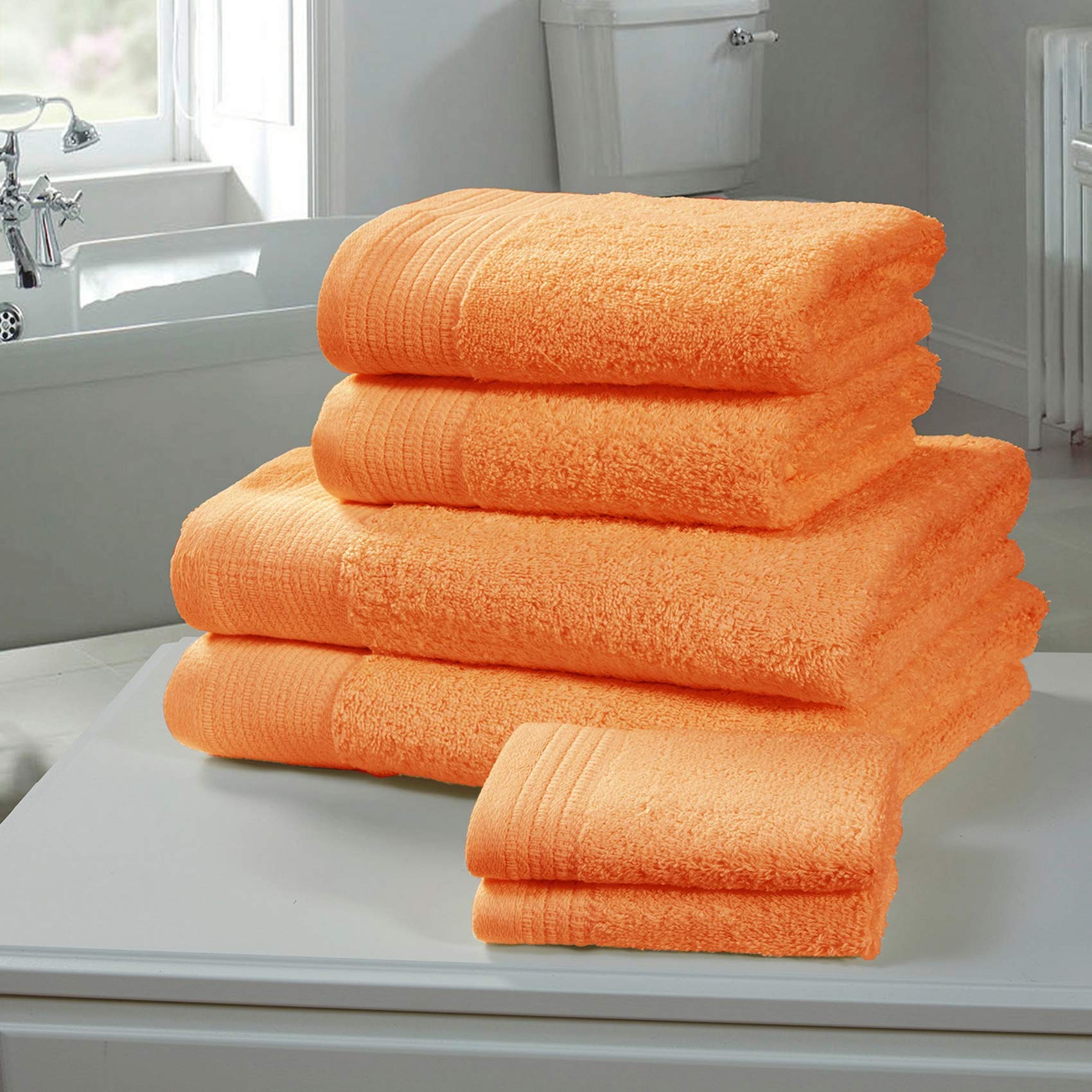 ARR ARR Egyptian Cotton Bath Sheet Bale Tangerine 6 Piece 600gsm