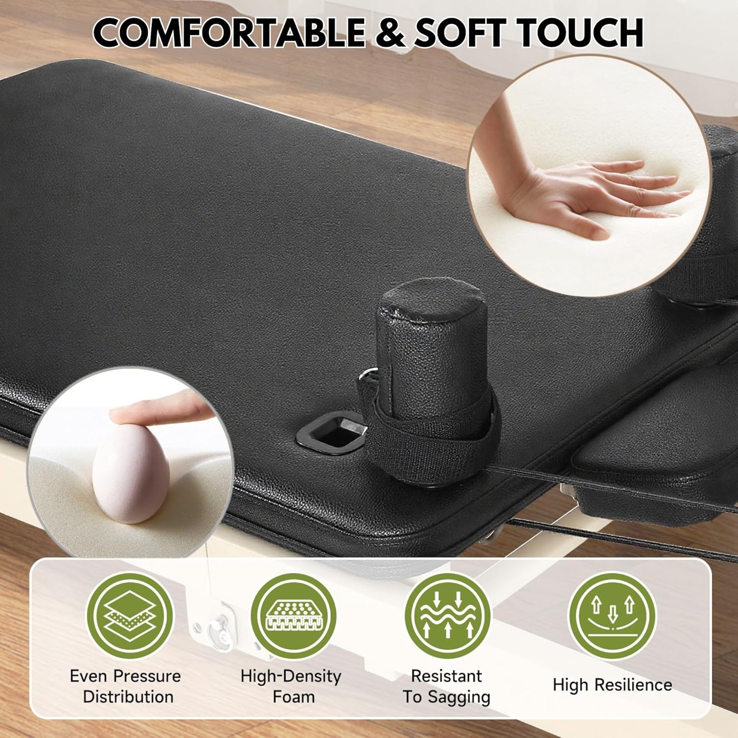 92" 3RD Gen Extended Pilates Reformer, Foldable Pilates Machine with Yoga Ring & Headrest, Jumpboard, Dual Resistance Springs, Pilates Equipment for Home Workout, up to 500 lbs