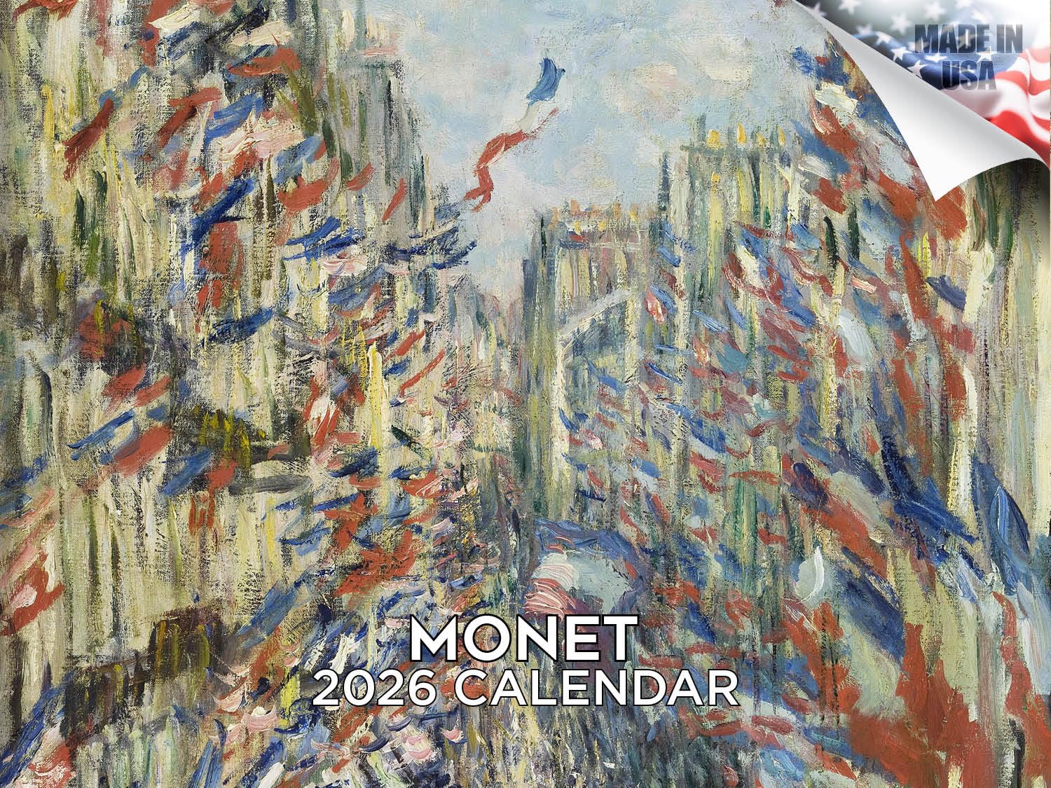 2024 2025 Claude Monet Calendar - Fine Art Monthly Wall Calendar - 12 x 18 Open - Thick No-Bleed Paper - Giftable - Academic Teacher's Planner Calendar Organizing & Planning - Made in USA โ image 1
