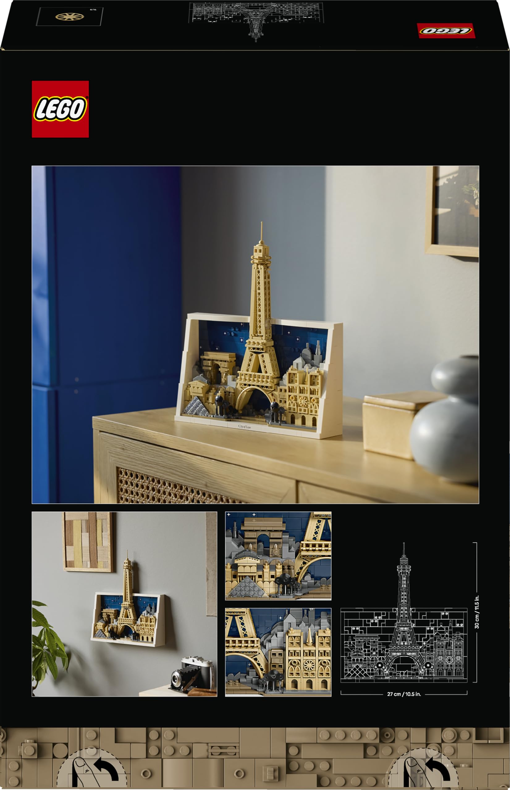 LEGO Architecture Parigi – La Città dell’Amore - Modellino da Costruire per Adulti Fai da Te - Decorazione per Casa o da Parete 3D con Paesaggio Parigino tra cui la Torre Eiffel - Idea Regalo - 21064
