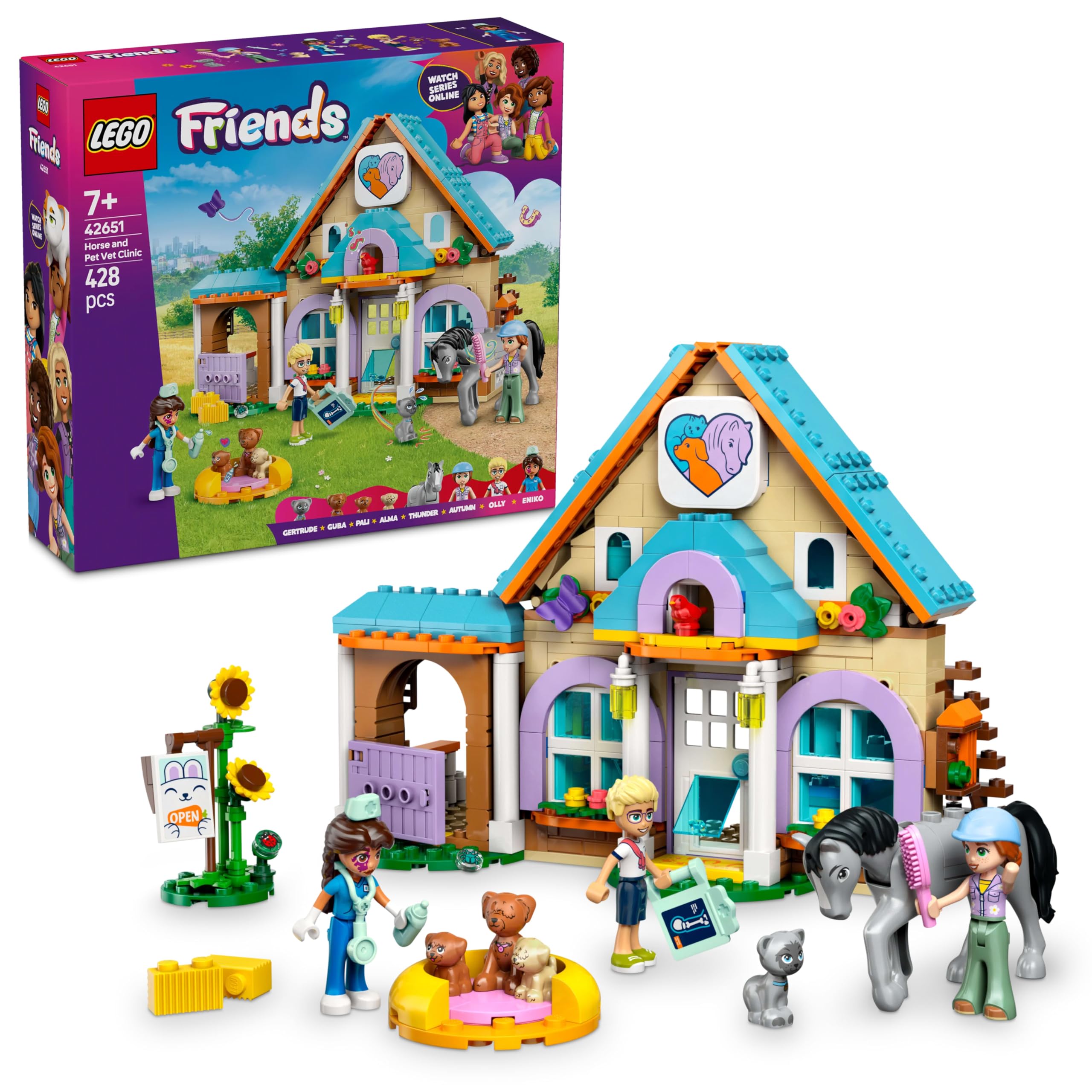 Amazon.com: LEGO Friends 42651 Animal Hospital and Pets Toy Blocks