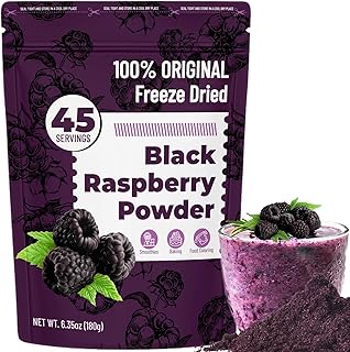 Black Raspberry Powder 6.35oz - 100% Natural Premium Freeze-Dried Blackberries | Antioxidant Superfood Powder for Smoothies, Baking & Daily Wellness | Non-GMO, Vegan (45 Servings)