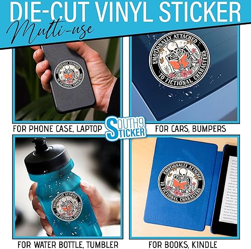 Miniatura 2 de (3 piezas) Pegatina de esqueleto para leer libros de 3 pulgadas, impermeable, troquelada, para lector de libros Bookish, Kindle, Booktok, Lector,