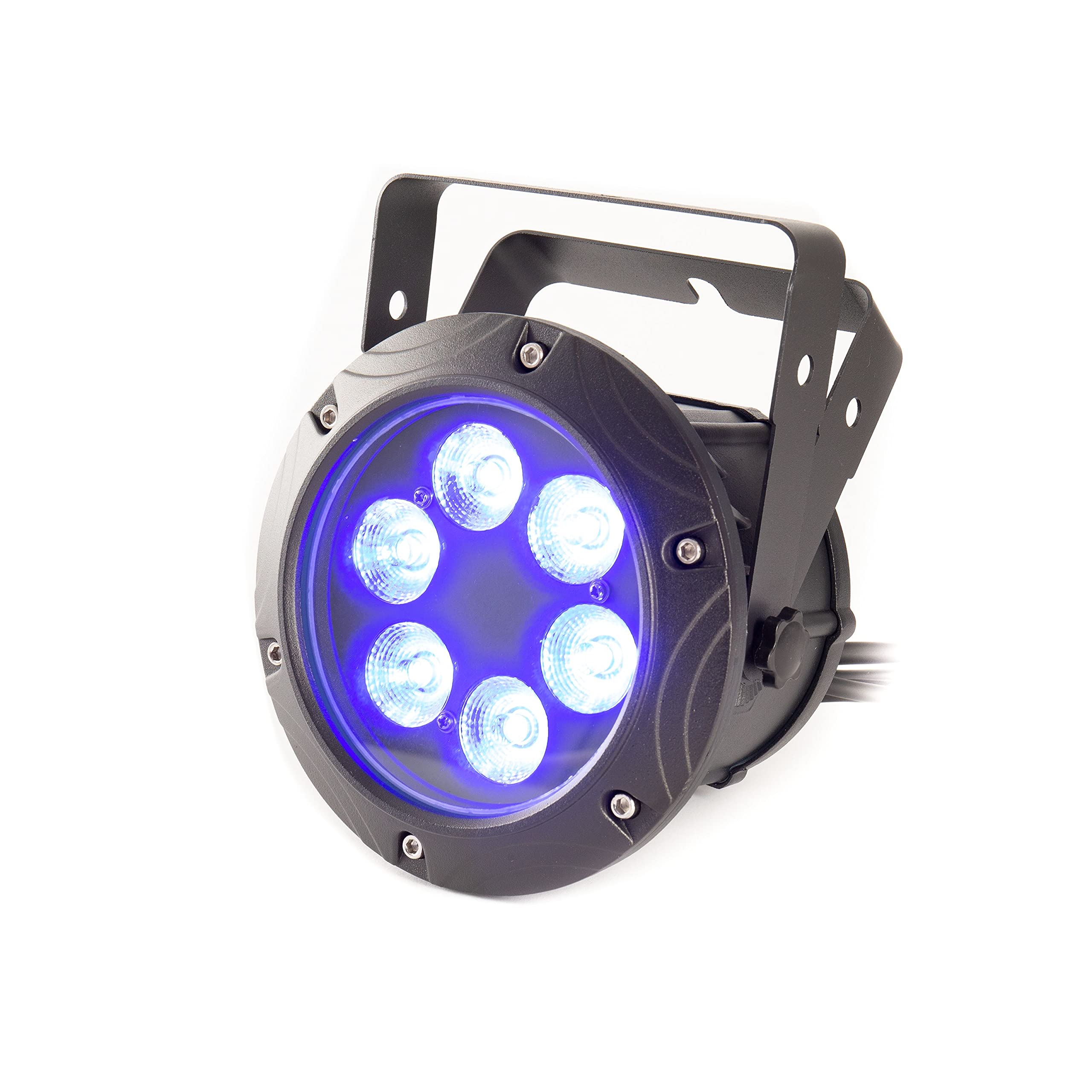 Nano Spot ARC Outdoor LED PAR Scheinwerfer - 6x 8W RGBW, IP65, DMX Steuerbar, 48W Leistung, 30° Abstrahlwinkel, Schwarz, Inklusive DMX IN und Power IN Adapter