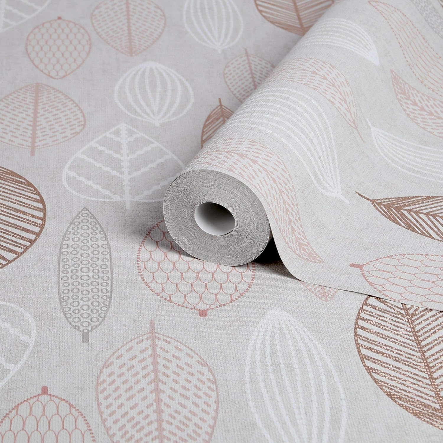 Cheapest 🛒 Graham & Brown Highland Scandi Leaf Pink Wallpaper