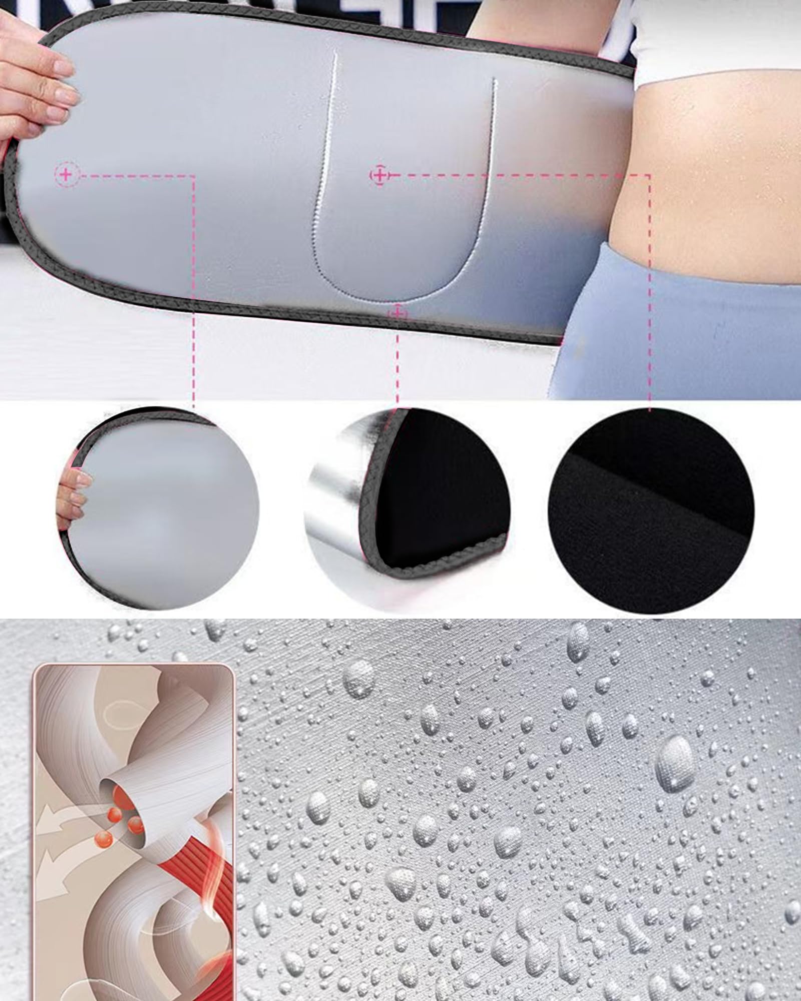 Faja Reductora Mujer y Hombre,Cintura Entrenador,Faja para Gimnasio de Neopreno,Cinturón Lumbar Abdominal de Ayuda para Sudar y Hacer Deporte