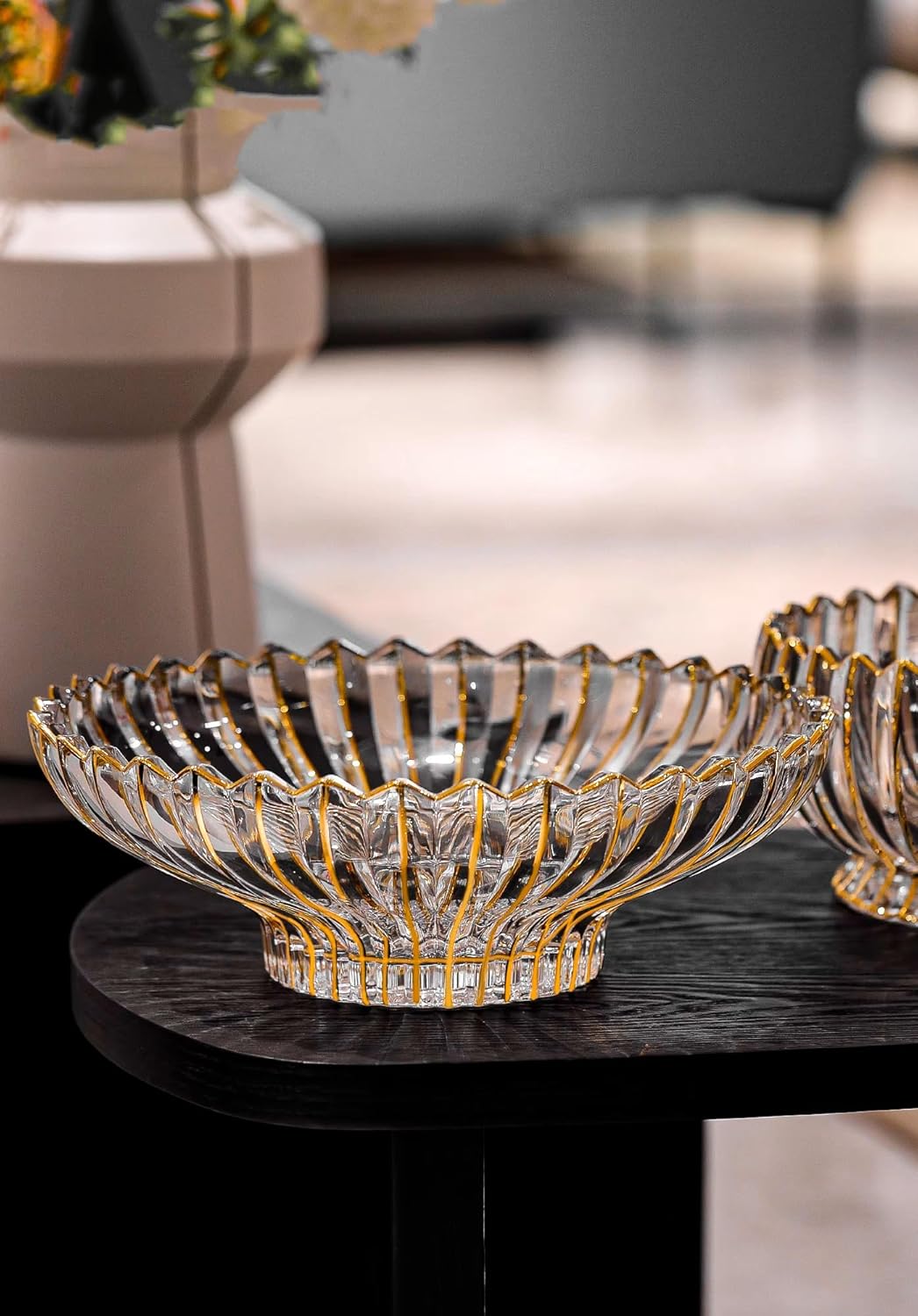 MAGCOLOR Hand-painted Gold Decorative Bowl-12 inch Diameter, Fruit Bowl, Kitchen Table Centerpiece, Home Decor. (Gold) - Image 7