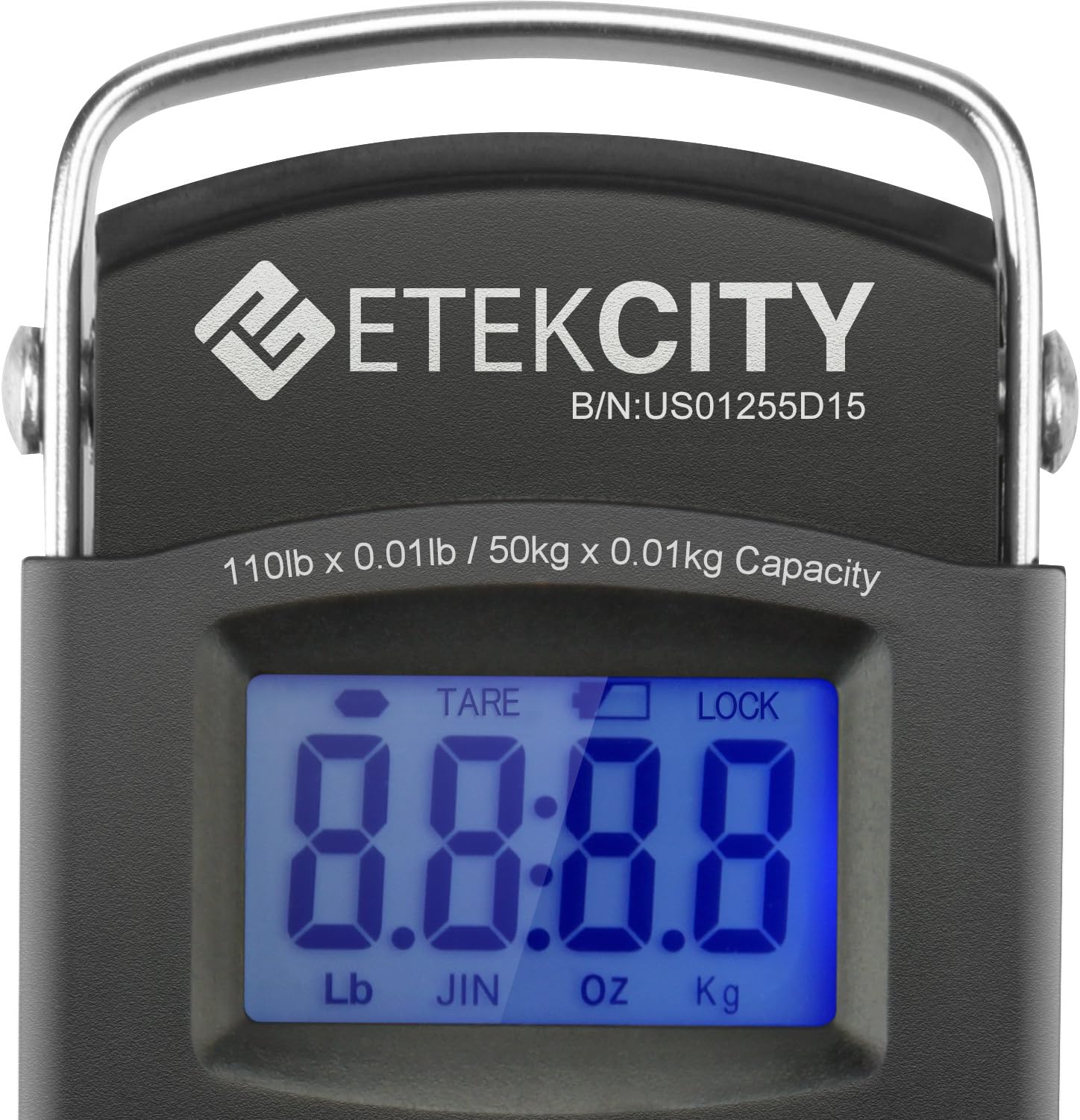 Etekcity Digital Postal Hook Fishing Scale, Backlit LCD Display, 2 AAA Batteries Included, 110lb/50kg