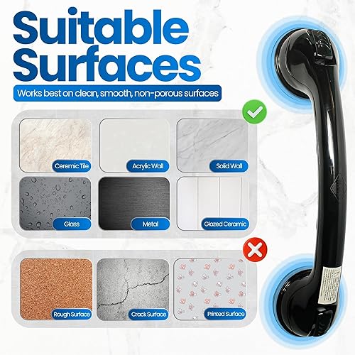 Miniatura 36 de Mangos para baño y ducha de Changing Lifestyles con agarre seguro de 17 pulgadas, 16.5, Blanco