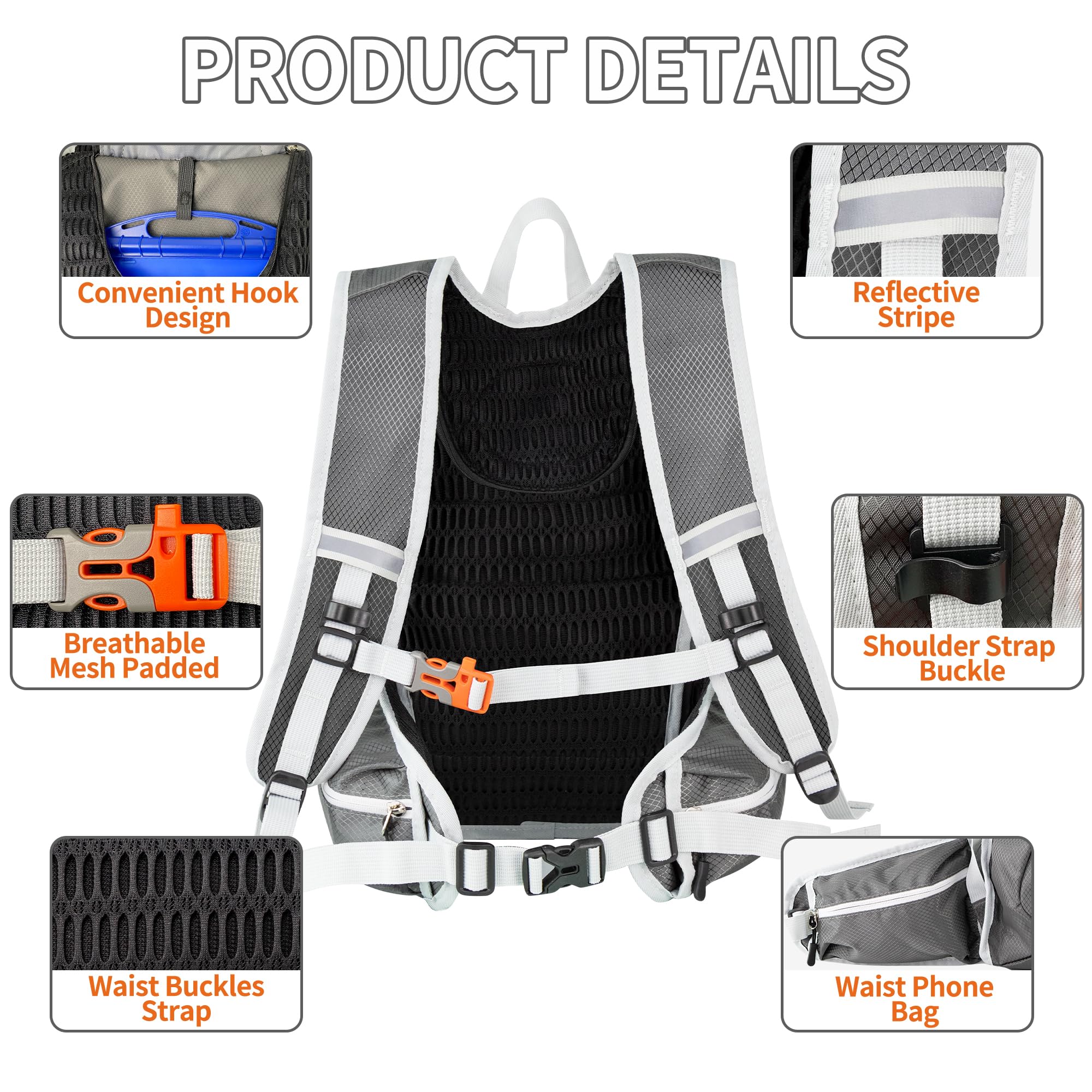 Freien Rucksäcke Unisex 14L Ultraleicht Fahrrad Reise Wander Sportrucksack, Wasserdicht Reiserucksack für Laufen Skifahren Camping Trekking Bergsteigen Radfahren Schultertaschen (Türkis)