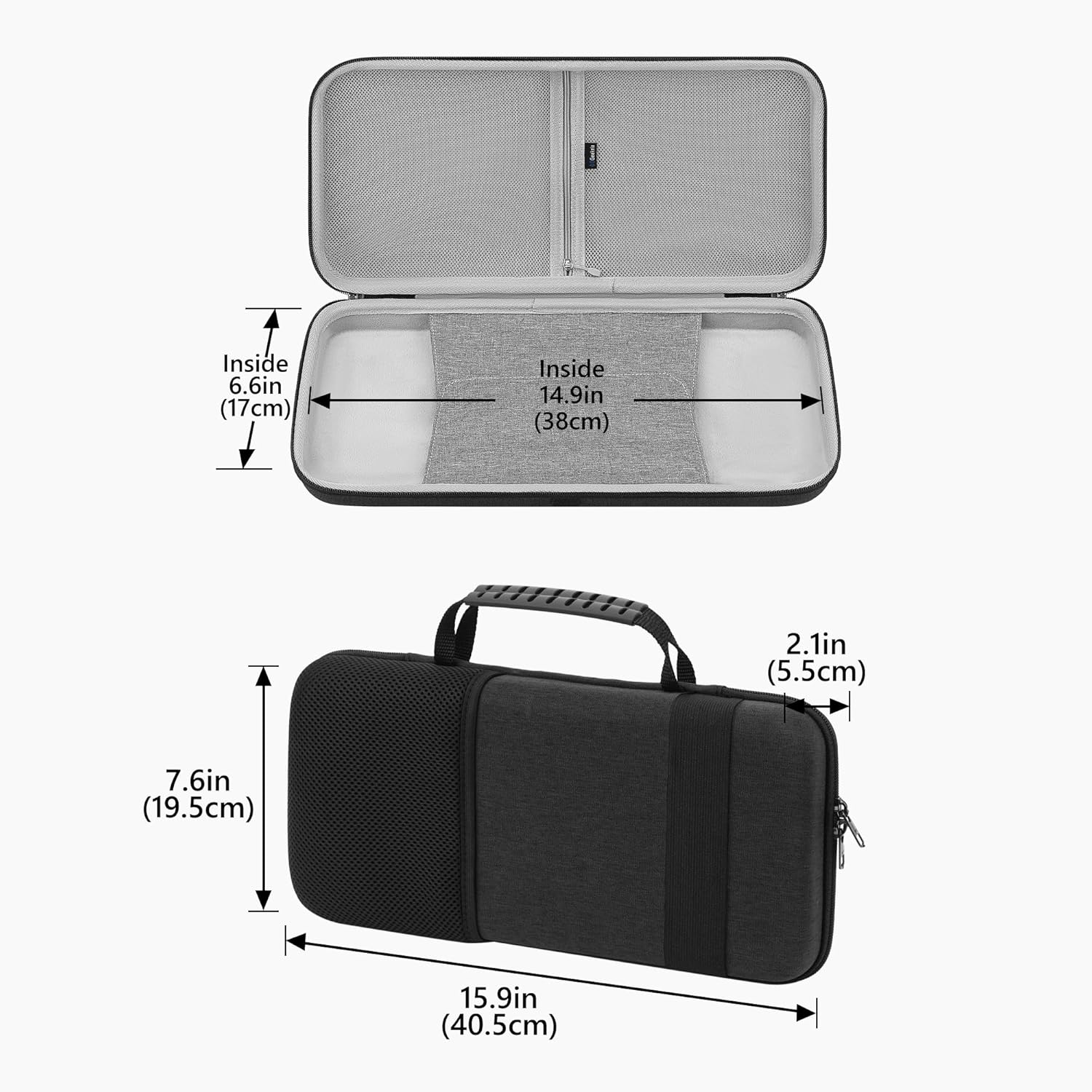 Geekria TKL Keyboard Hard Shell Case, Compatible with Razer Huntsman V2 TKL / V3 Pro TKL / BlackWidow V3 TKL / Ornata V3 TKL, Travel Carrying Bag for 87-Key Computer Keyboard (Dark Gray) - Image 5