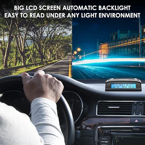 Miniatura 8 de Sistema Tymate de monitoreo de presión de neumáticos para RV - Sistema de monitor de presión de neumáticos M7-3 TPMS (0-87 PSI) con cargador solar