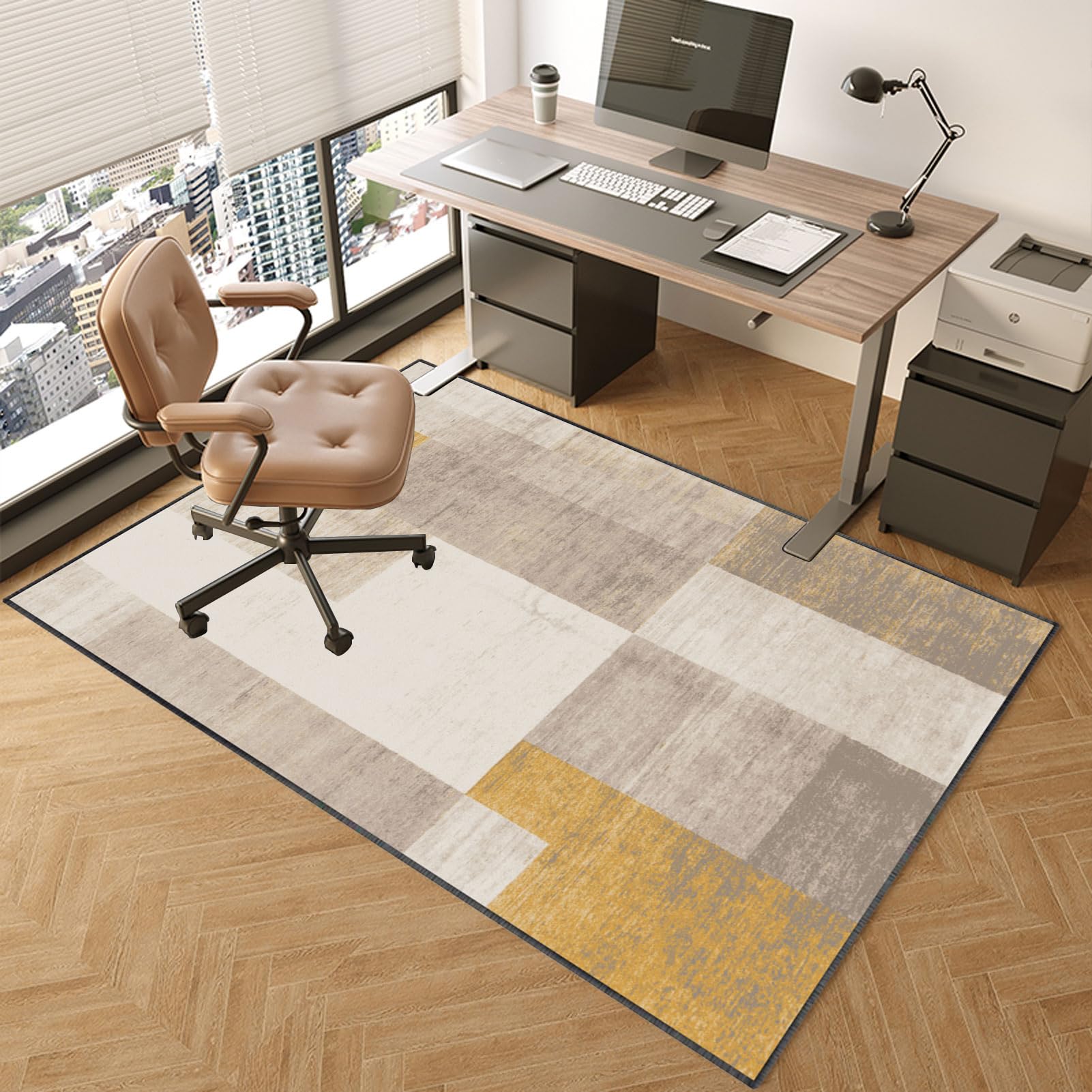 TOYOCC Heavy Duty Office Chair Mats for Carpeted and Hardwood Floor 140 x 160 cm Carpet Protector Chair Mat for Home and Office Floor Mat for Office Chair Anti-skidding Gaming Carpet Desk Chair Mat