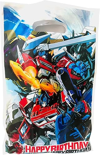 ADRICH Bolsas de regalo para fiesta de cumpleaños con temática de robot de dibujos animados, 30 unidades, suministros para fiestas
