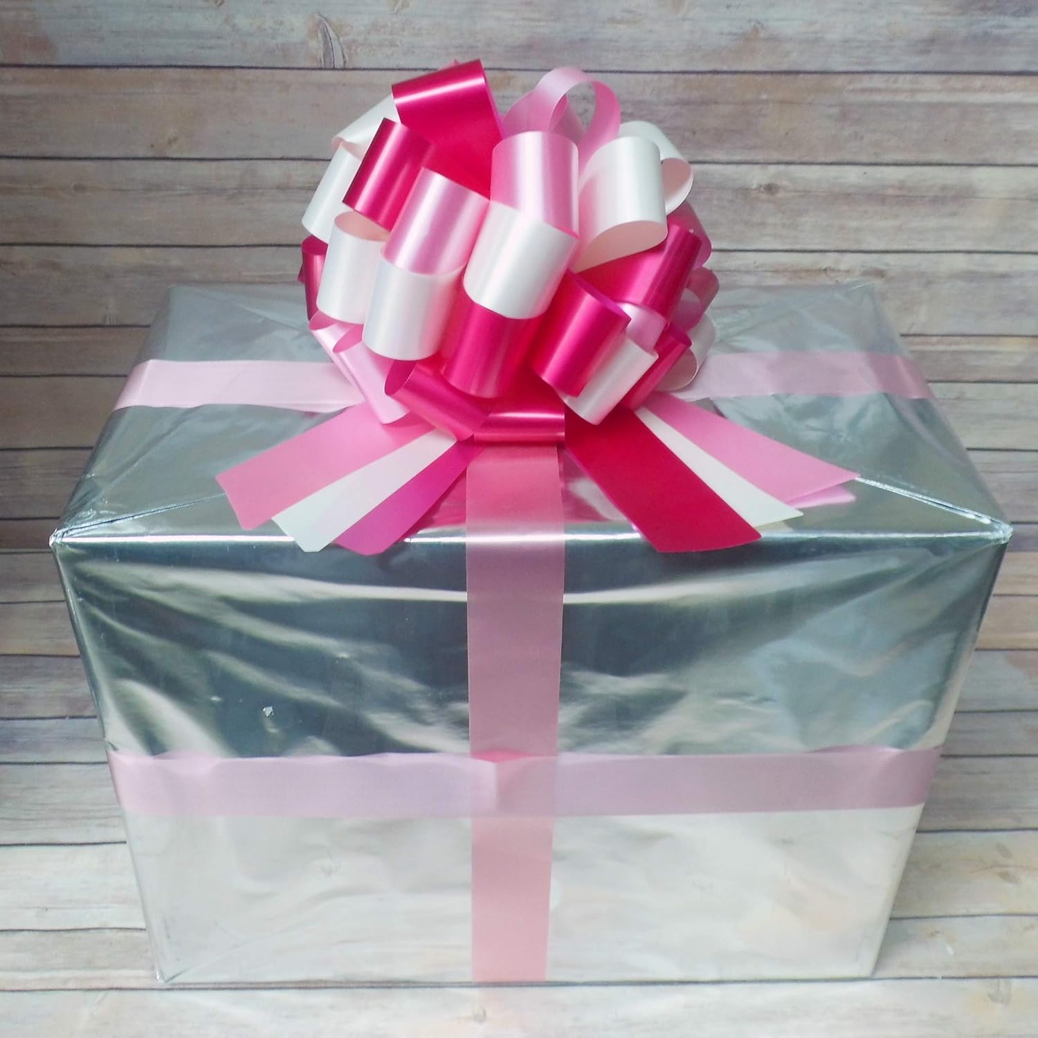 Jaffa Imports BIG GIFT BOW (10 inch) + 6 METRES of PINK RIBBON for Cars