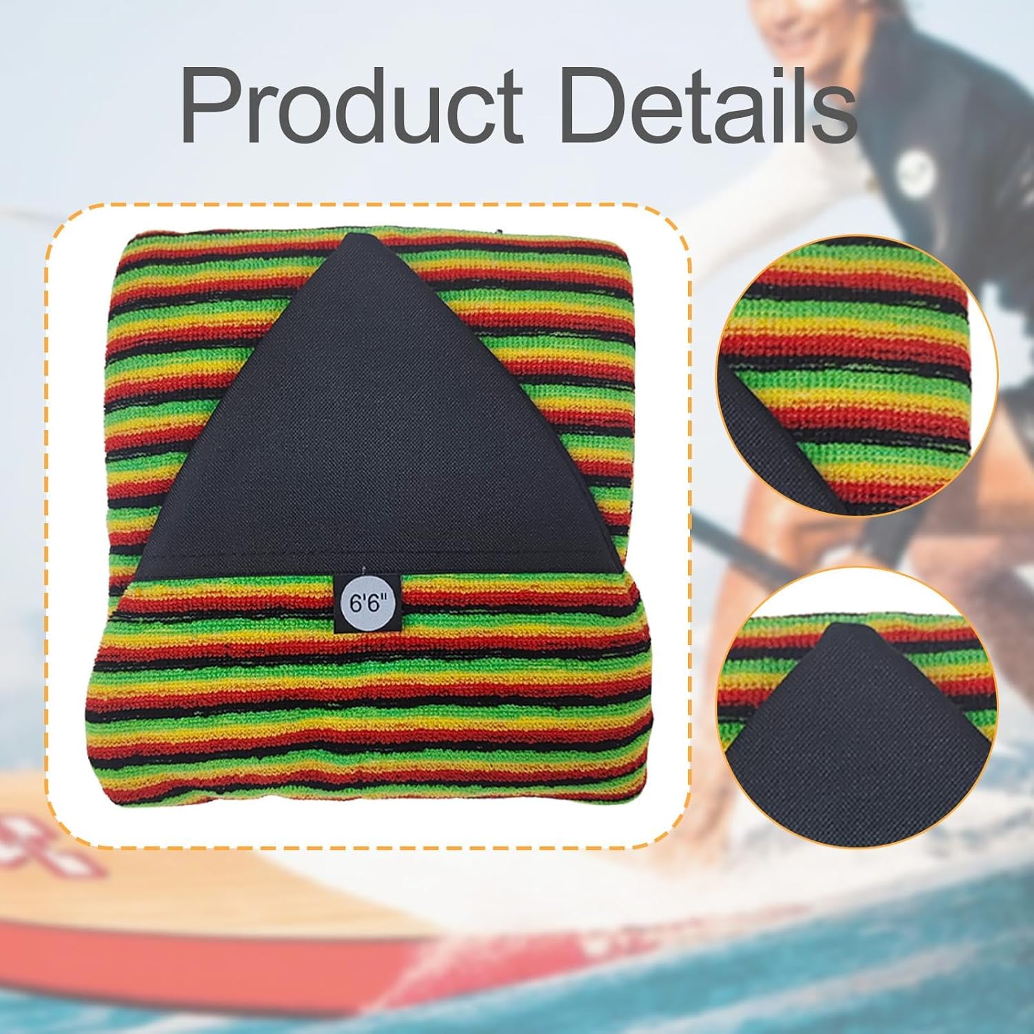 Yiju Surfboard Sock Cover, Surfboard Sock Sleeve, Washable Foldable for Travel and Transportation, Protective Bag with Drawstring