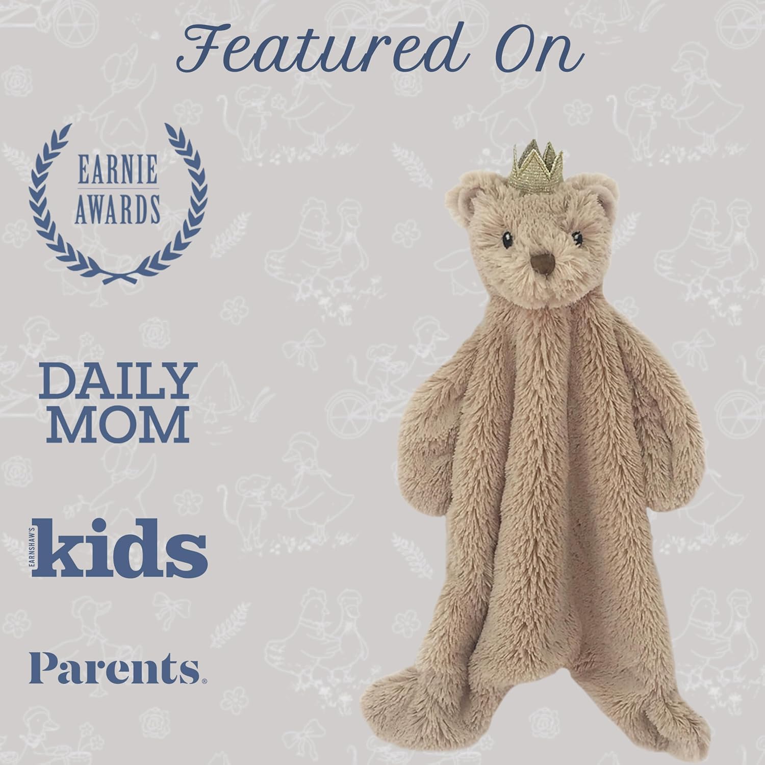 MON AMI Prince Teddy Bear Plush Lovey | 15-Inch Soft Baby Security Blanket for Babies | Perfect for Comfort & Soothing | Perfect Newborn Essential for Birthdays & Baby Showers - Image 5