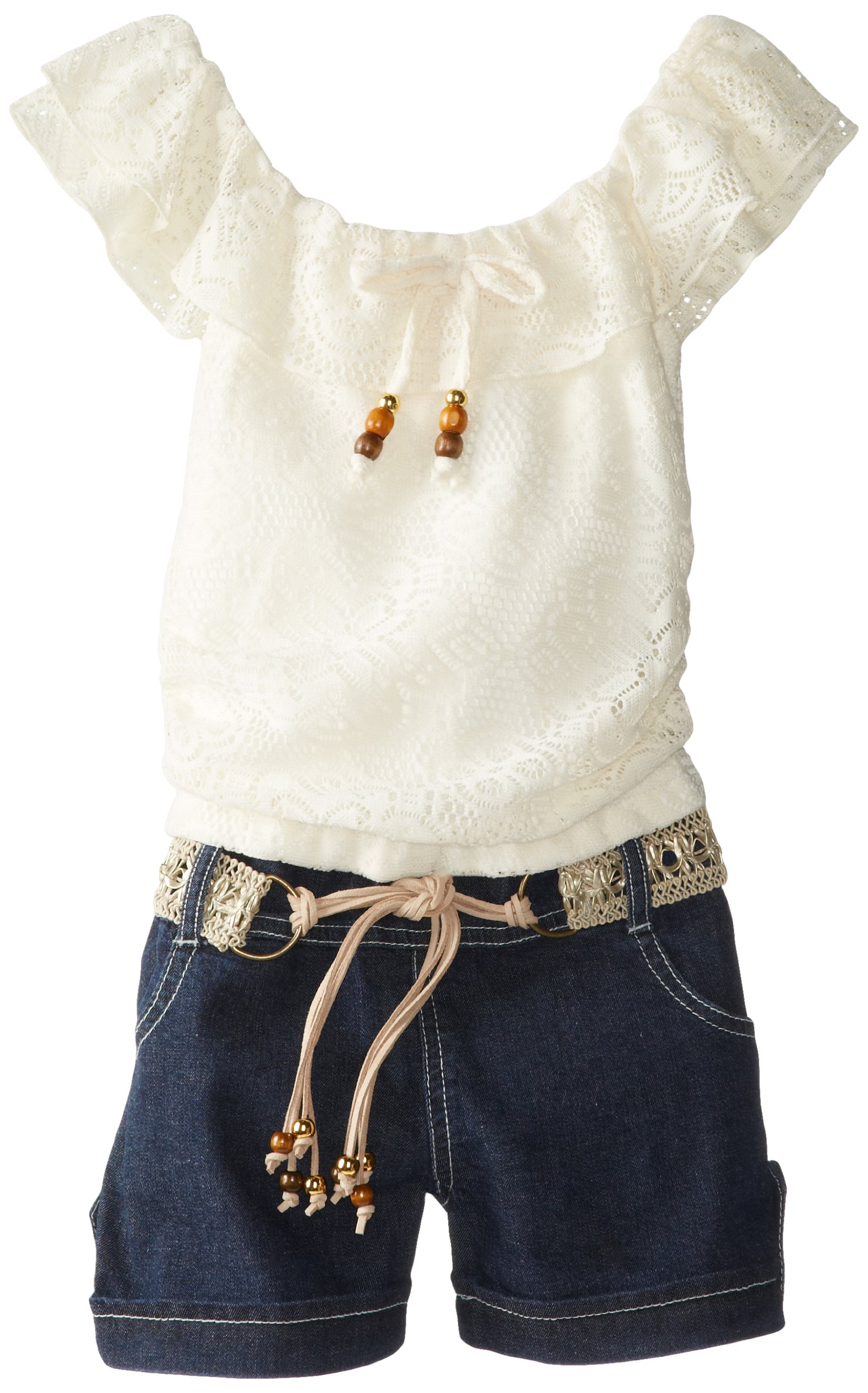 My Michelle Big Girls' Ruffle Neck Romer