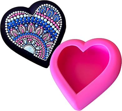 Heart Mold - Happy Dotting Company - Smooth Shape for Casting - Rock Crafts - Valentines Day Craft - Stone Art and Dot Art Mandalas, Kindness Rocks