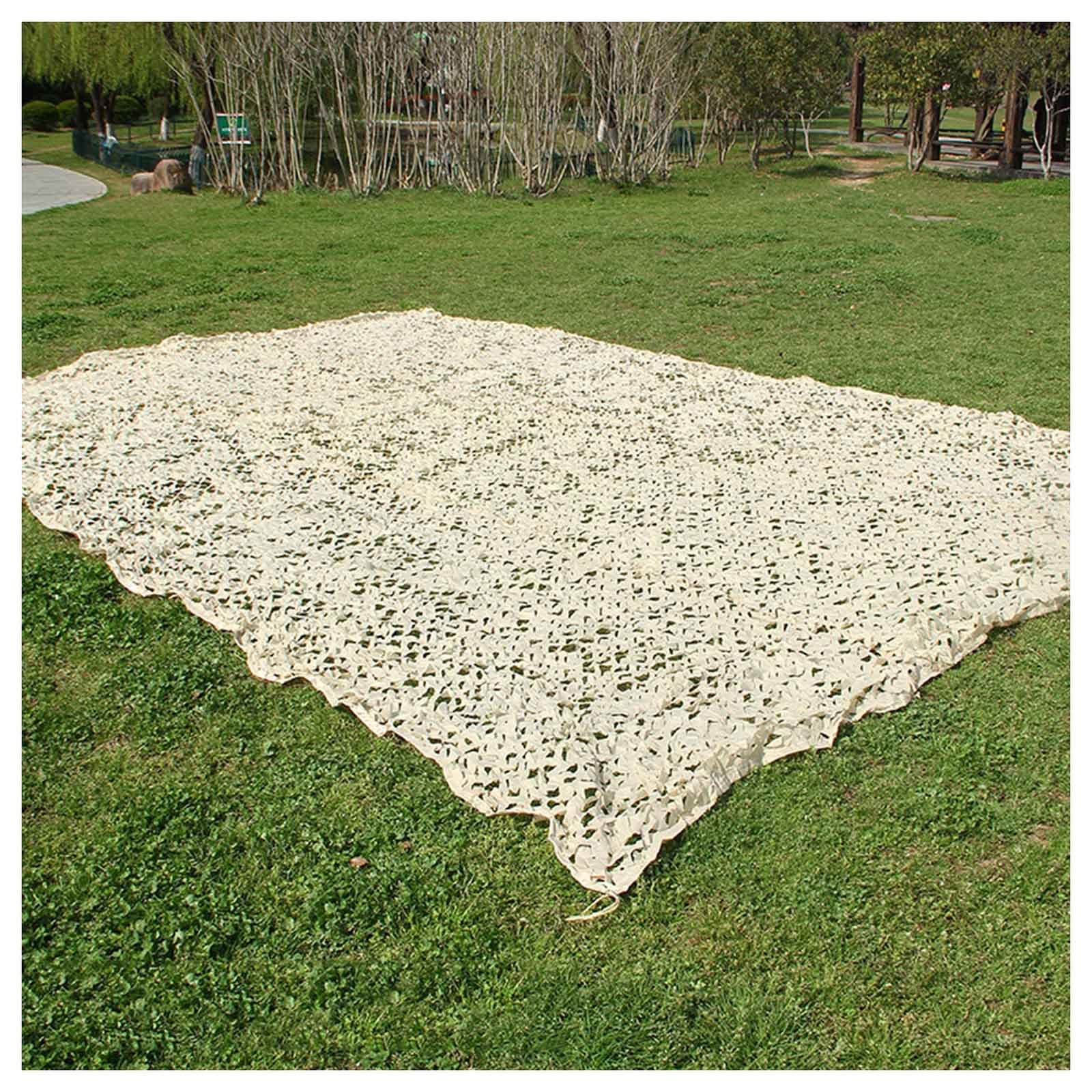 Red De Camuflaje Reforzada Militar,Red De Sombra Beige,Malla De Camuflaje Caza,Para Acampar,Decoración,Cubierta De Coche,Anti-ultravioleta/Antienvejecimiento Red De Camuflaje,Beige-3x4m(9.8*13.1ft)