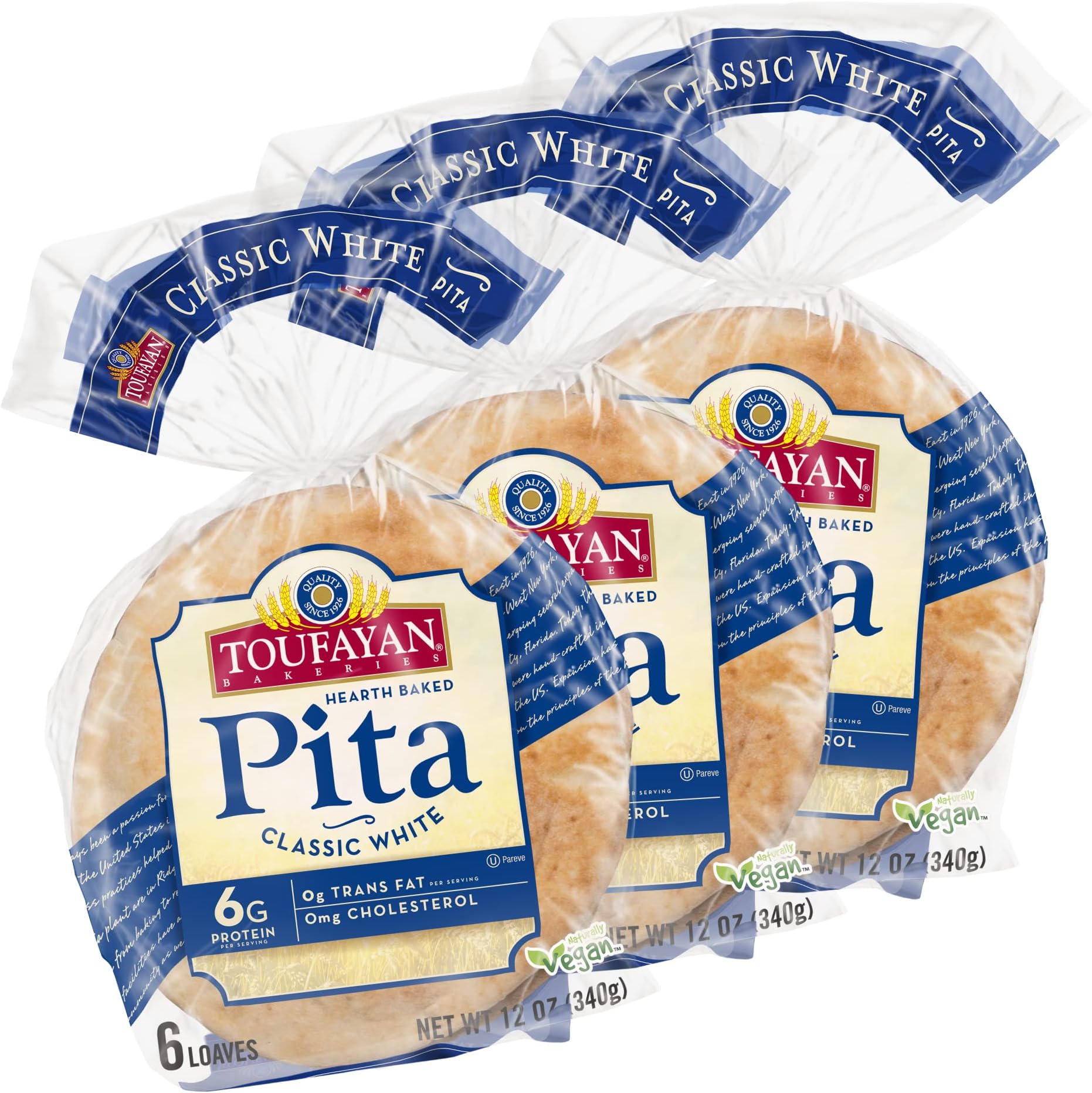 Papa Pita Greek Pita Flat Bread White 12 ct (33.6 oz total