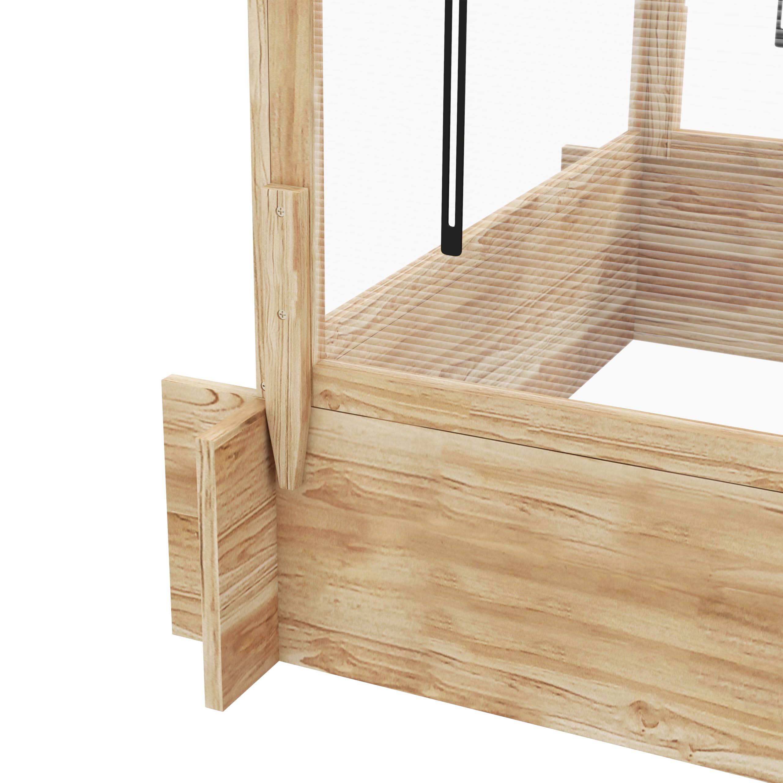 Outsunny Jardinera elevada con Invernadero y Tapa abrible, Jardinera elevada de Madera para Verduras, Flores y Hierbas, 98x98x63.5cm | Maceta elevada de madera, parte superior que se puede abrir, para verduras, flores y hierbas
