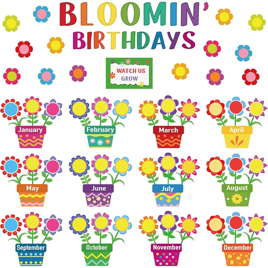 Amazon.com: Harloon 92 Pcs Flowers Birthday Bulletin Board Set Classroom Bloomin' Birthday Paper Cutouts Colorful Watch Us Grow Wall Decoration Cutouts for Kid Classroom Back to School Birthday Party Decor Supply : amazon-com-harloon-92-pcs-flowers-birthday-bulletin-board-set-classroom-bloomin-birthday-paper-cutouts-colorful-watch-us-grow-wall-decoration-cutouts-for-kid-classroom-back-to-school-birthday-party-decor-supply