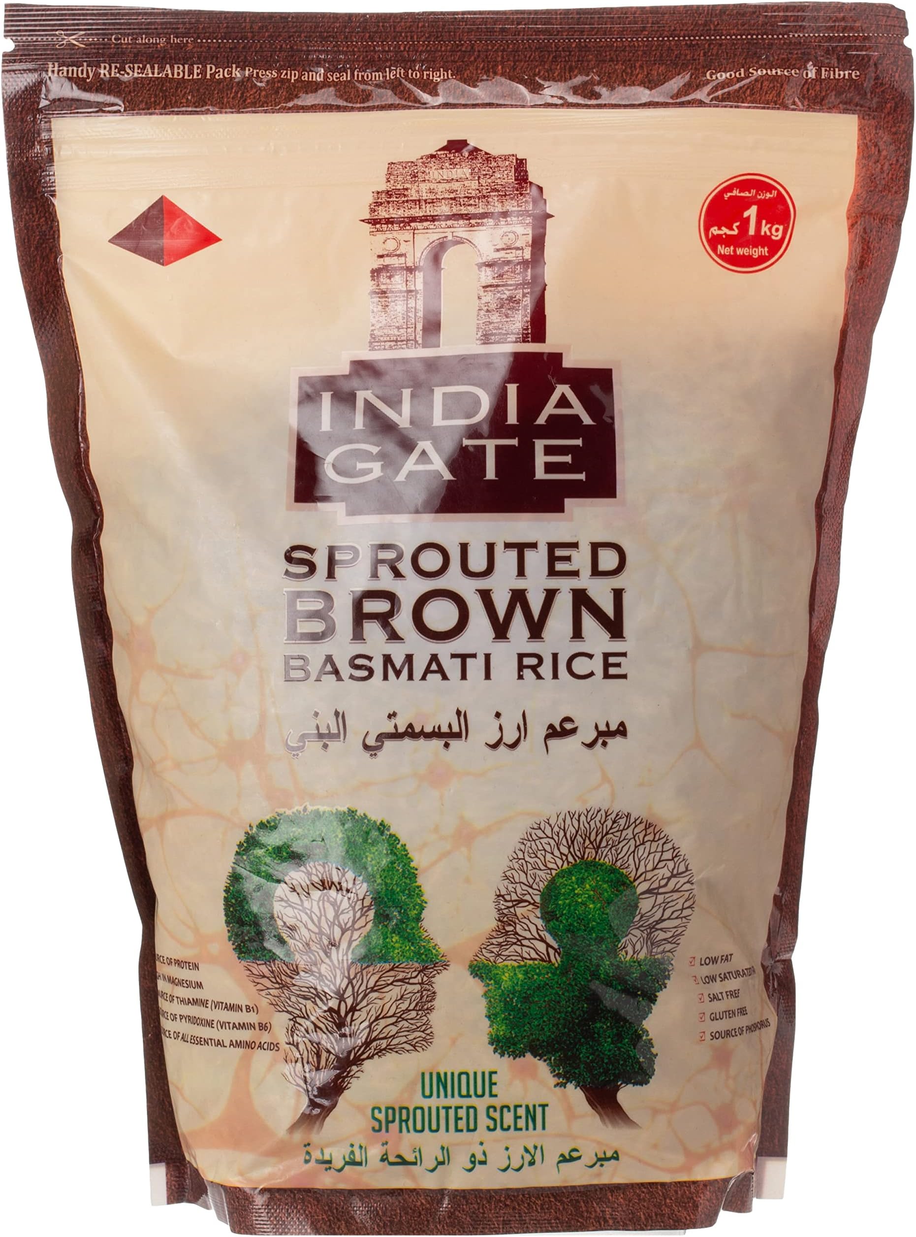 INDIA GATE Sprouted Brown Rice 1Kg (Pack of 1)