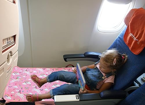 Miniatura 7 de Cama de avión para niños pequeños, artículos esenciales de viaje en avión para niños, cama de avión portátil para bebés para vuelos, imprescindible