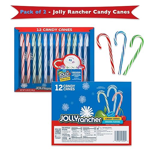Miniatura 2 de Jolly Rancher - Paquete de 2 bastones de caramelo (24 bastones de caramelo en total), bastones de caramelo de Navidad, bastones de caramelo a