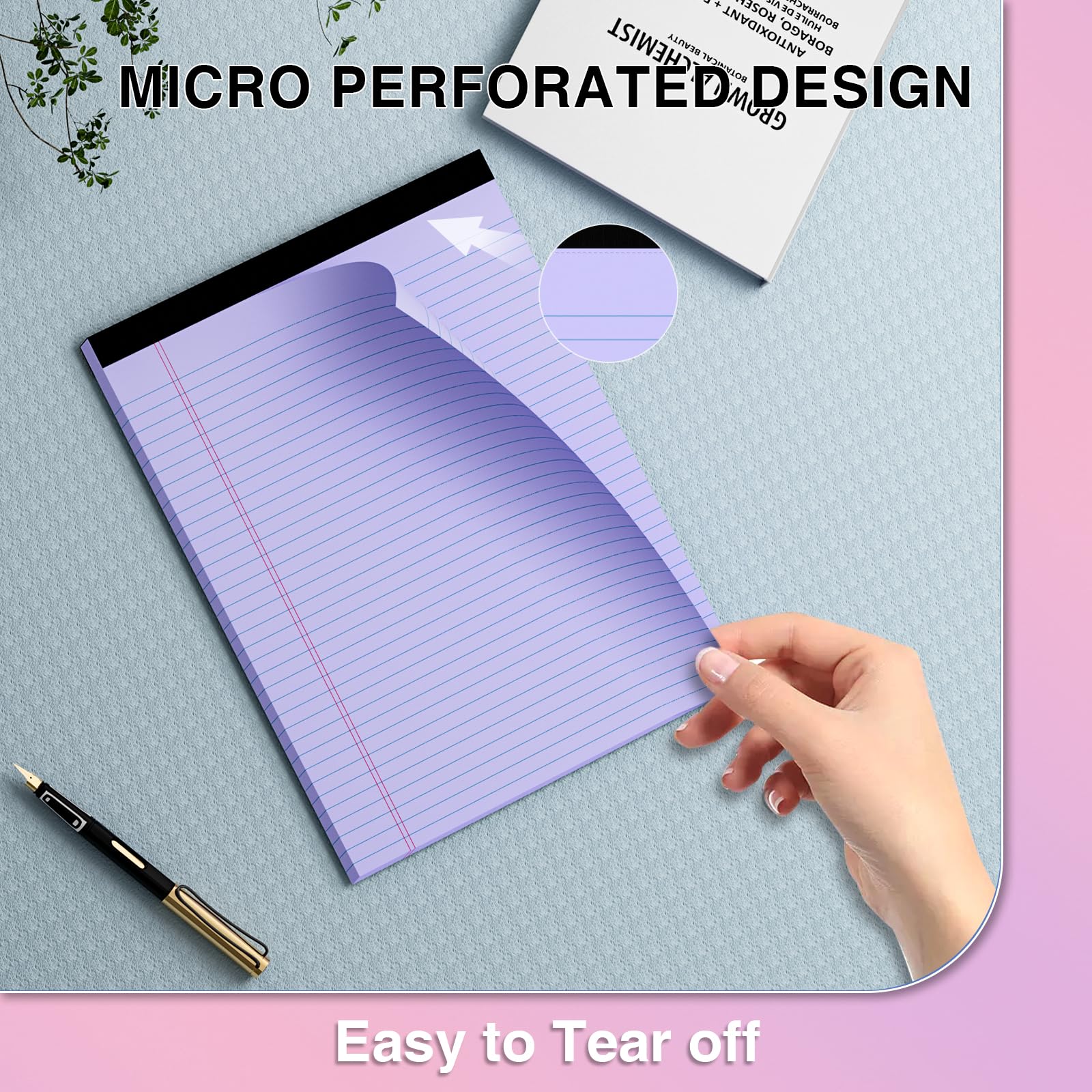 3 Pcs Legal Pads 8 5 x 11 Colored Note Pads 8 5 x 11 Notepad Total 75 — view 3