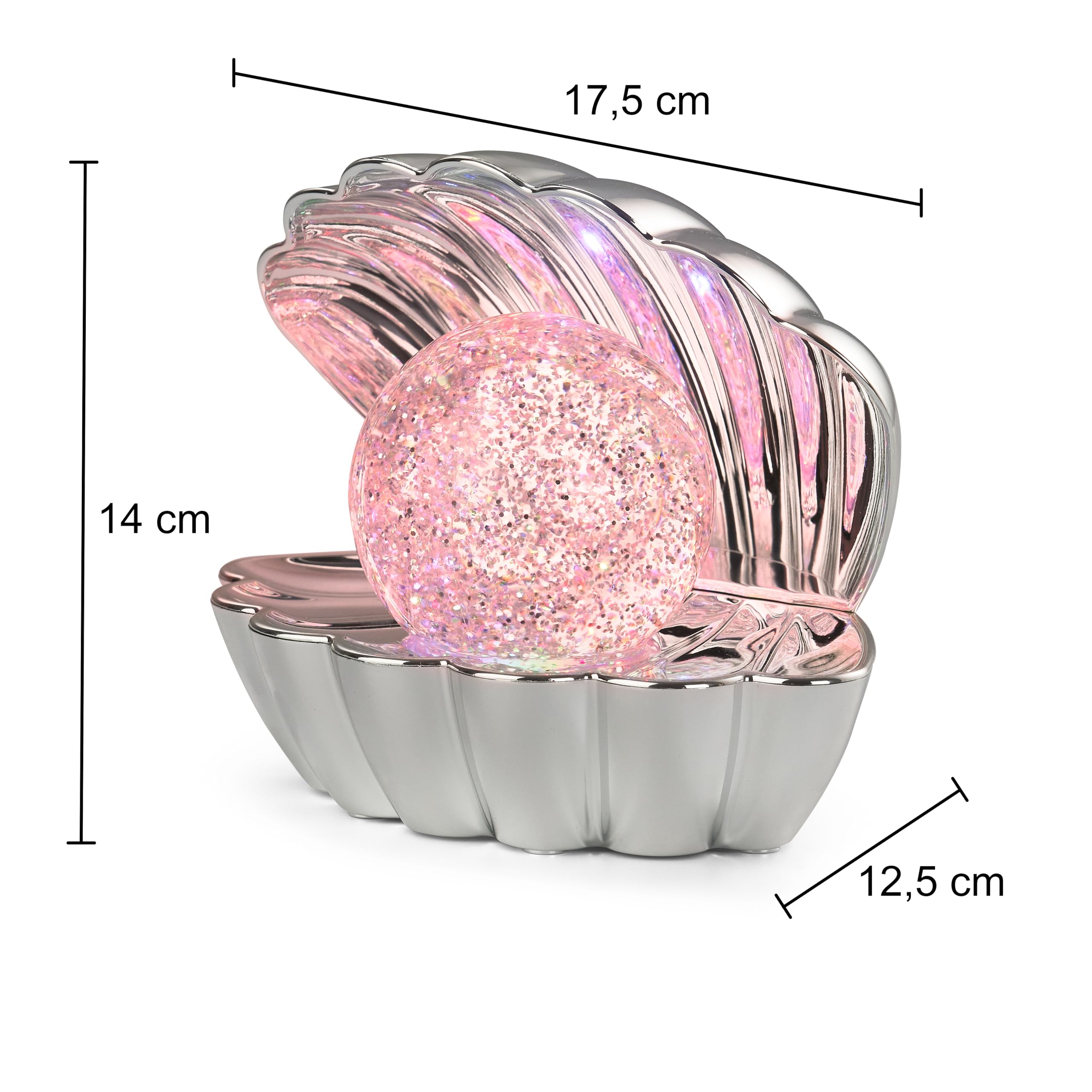 Reality Leuchten Tischleuchte Shelly R57731106, Kunststoff Chrom, 0.8 Watt LED, Farbwechsel