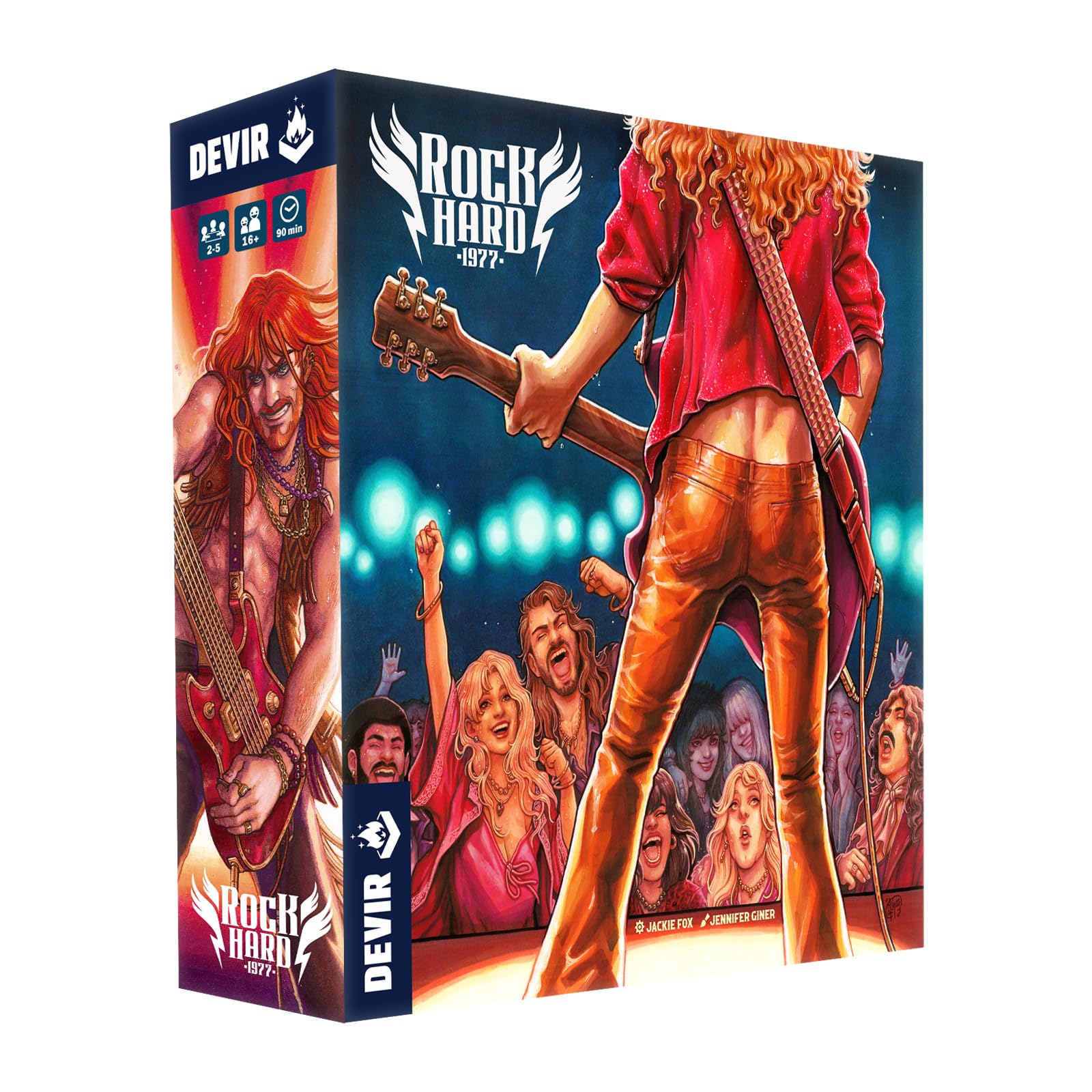 Devir - Rock Hard 1977, Board Game, Music Board Game, Music Game, Game with Friends, SPANISH VERSION (BGROCEN)