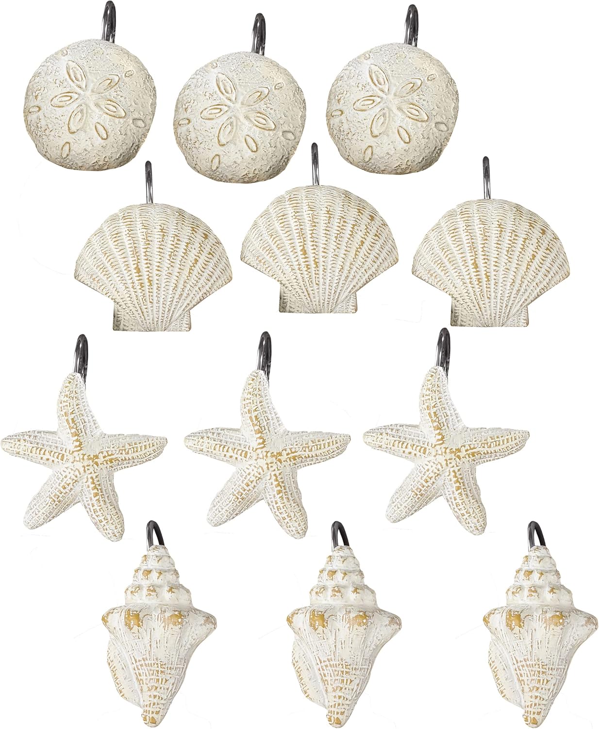 Park Designs Shell Shower Curtain Hooks (Set of 12)
