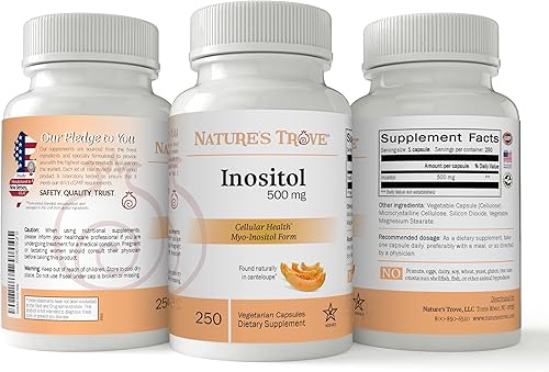 Miniatura 3 de Nature's Trove Inositol 500mg 250 Cápsulas