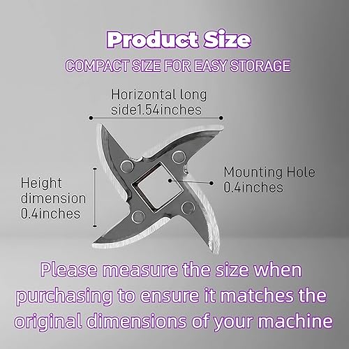 Miniatura 2 de Cuchilla para amoladora #8 de acero inoxidable para cuchillos, comprueba el tamaño y la forma (2 piezas)