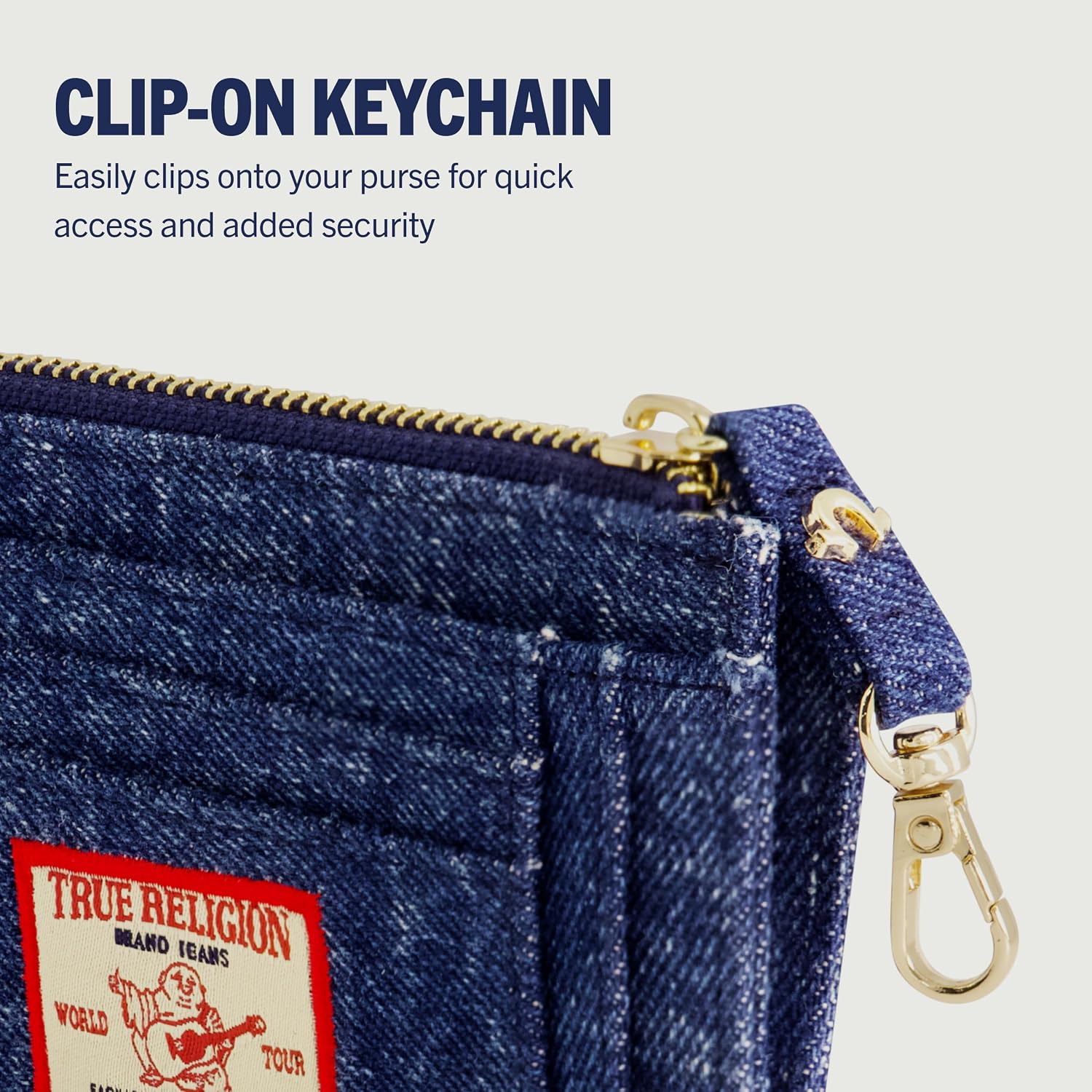 True Religion Credit Card Holder Case, Denim