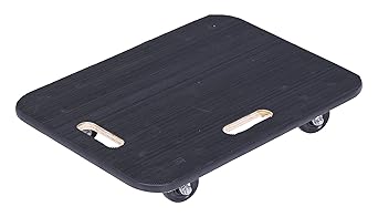 Vestil FWD-1824-3R Fiber Wood Dolly with Rubber Casters 45 In. x 45 In. x 39 In. 18 In. x 24 In. 800 Lb. Capacity Black