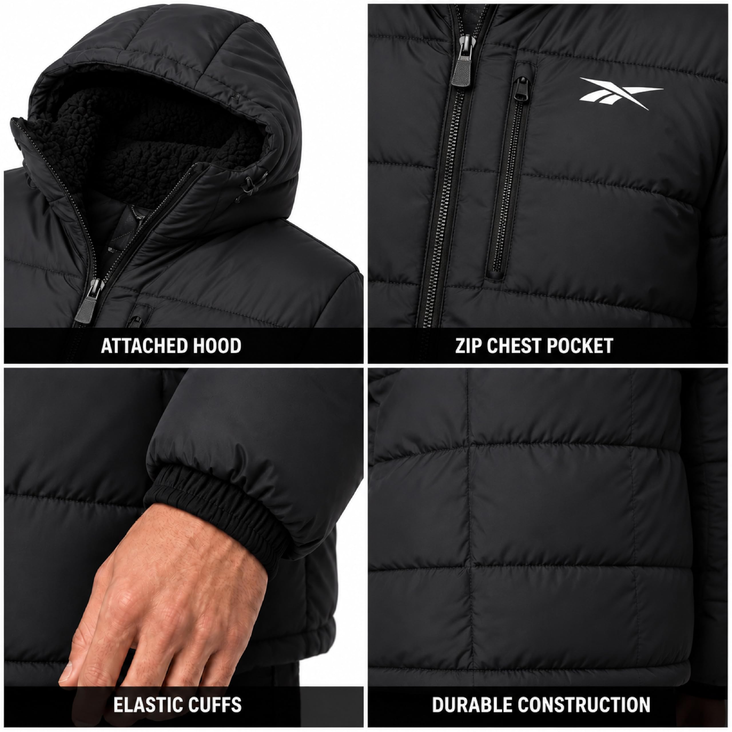 Reebok M Glacier Sherpa Jkt moderno Uomo
