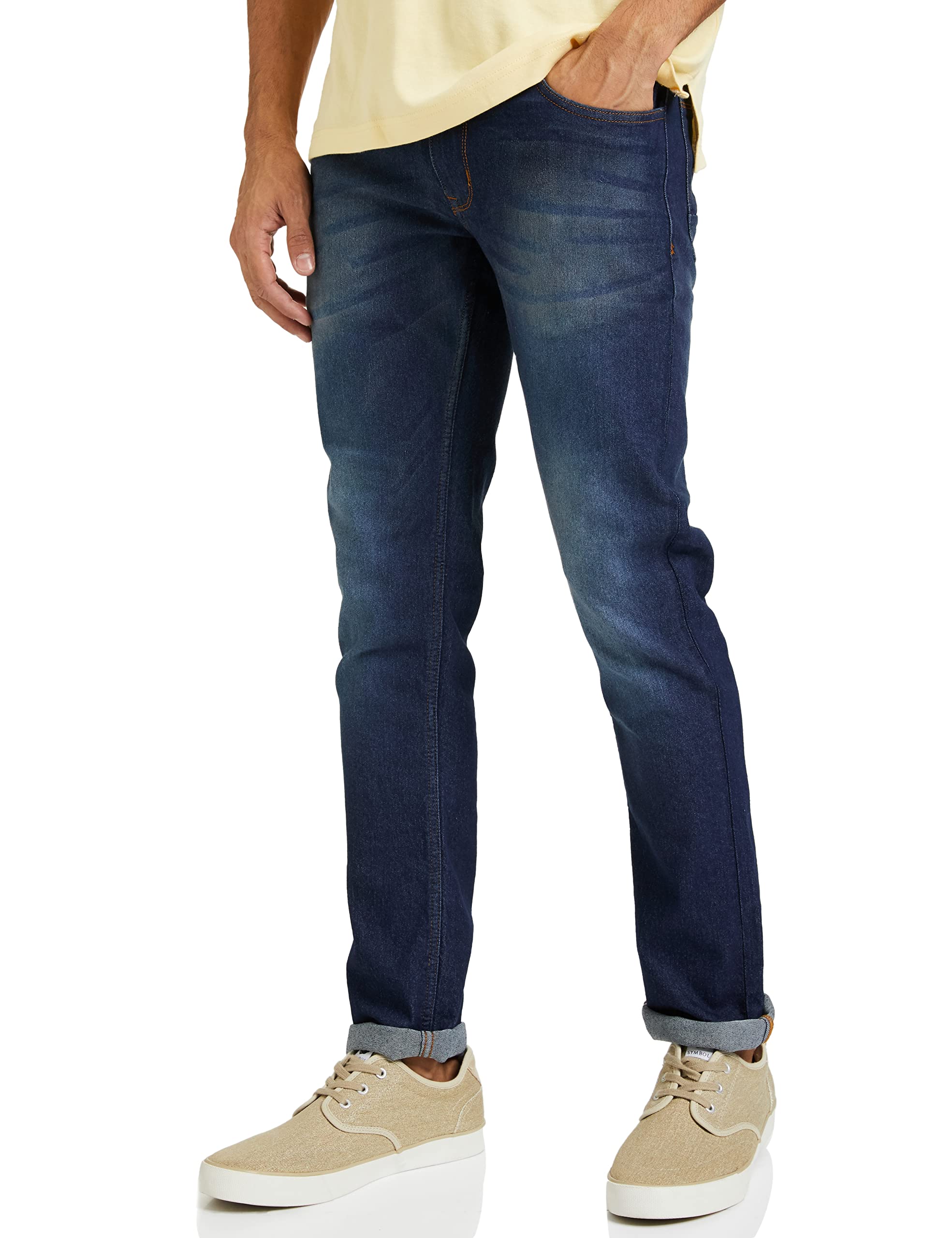 DiverseMen Slim Fit Stretchable Jeans ( Dvd03D2L03-1V_Indigo Blue 7_28)