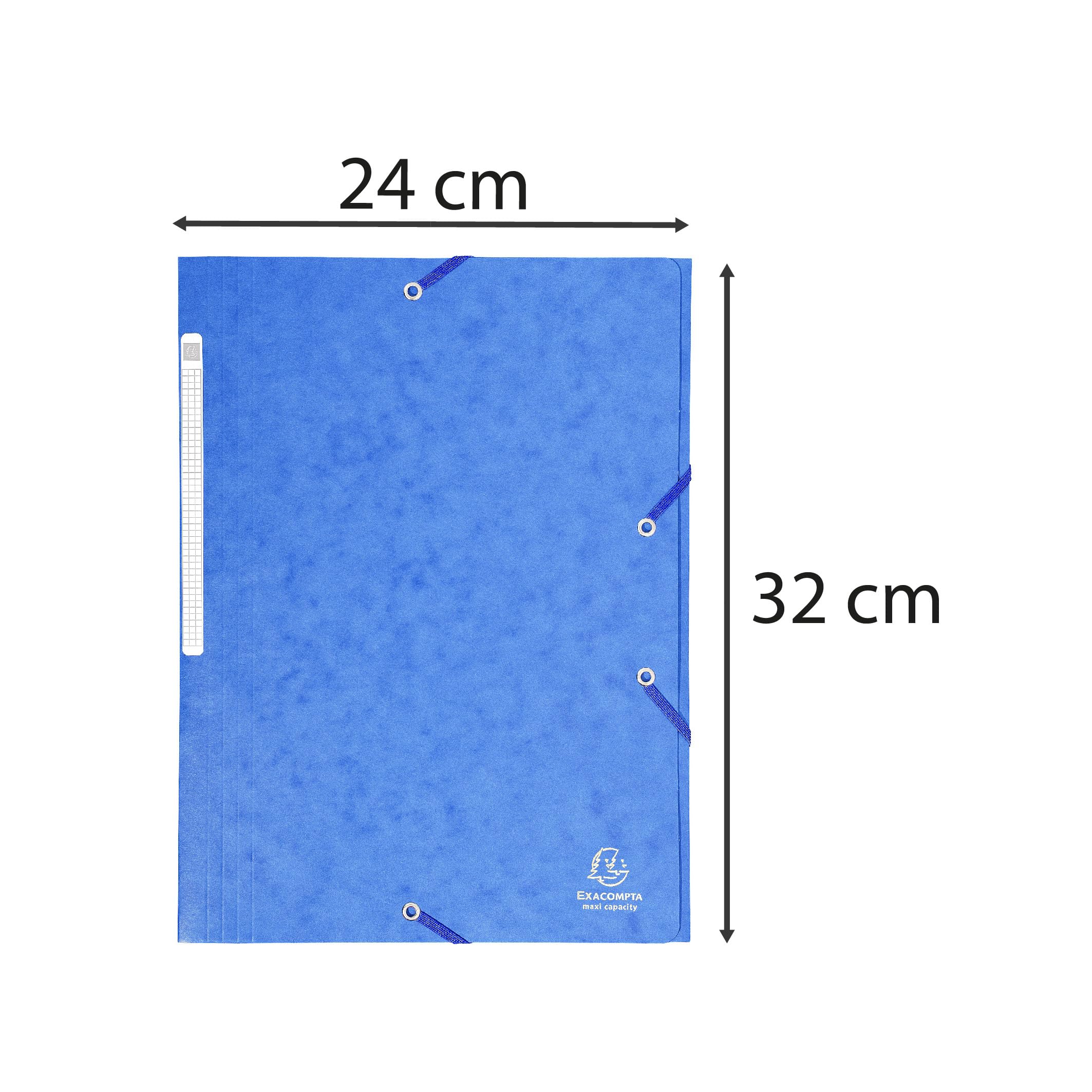 Cartone da 25 cartellette con elastici - tasche a 3 lembi Maxi capacity - in carte lustrée - dimensioni 24X32 cm per documenti formato A4 - colore rosso