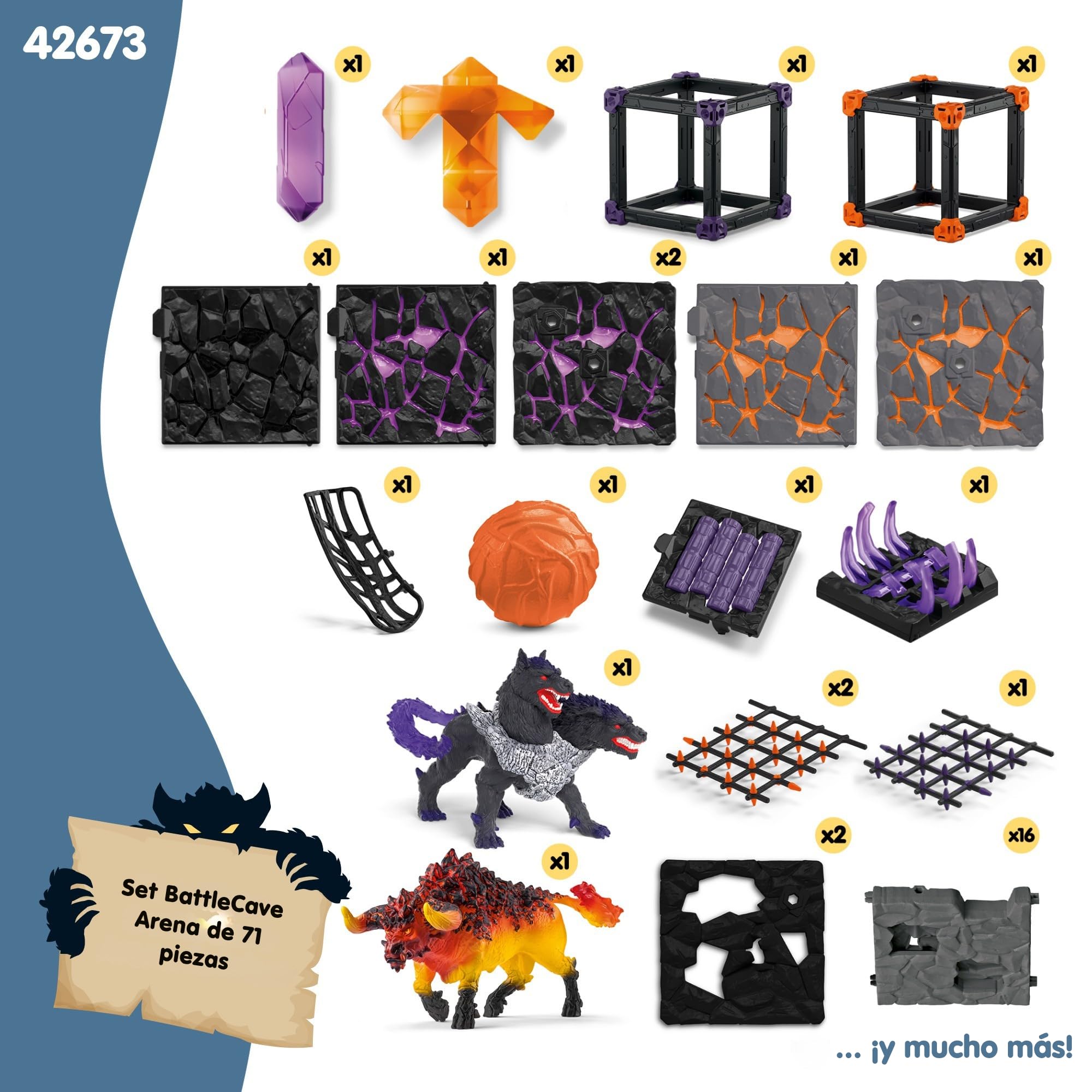 Schleich ELDRADOR | Battle Cave Arena: Lava vs. Sombra 42673 | 71 Piezas